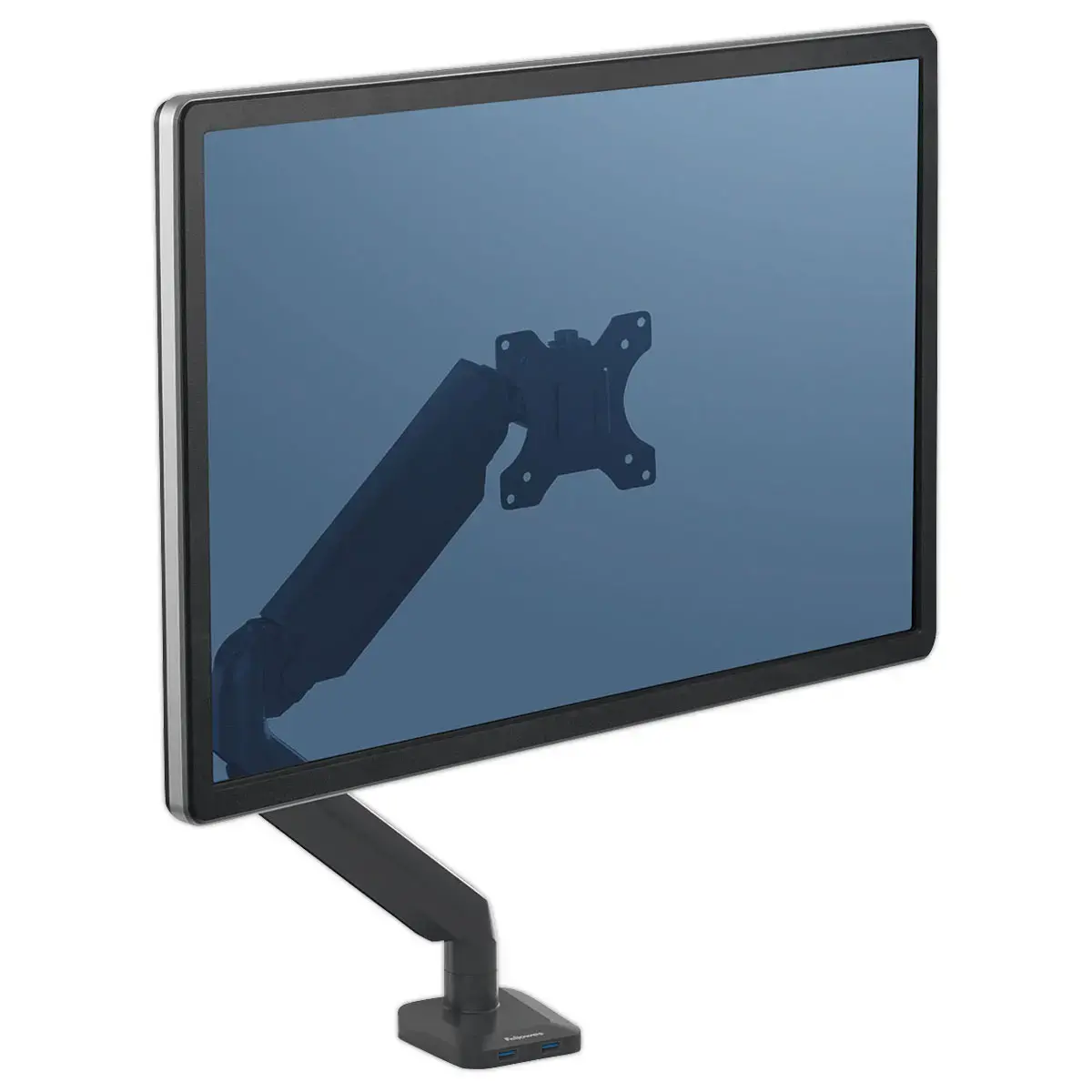 Zwarte enkelv monitorarm Platinium Series - Fellowes