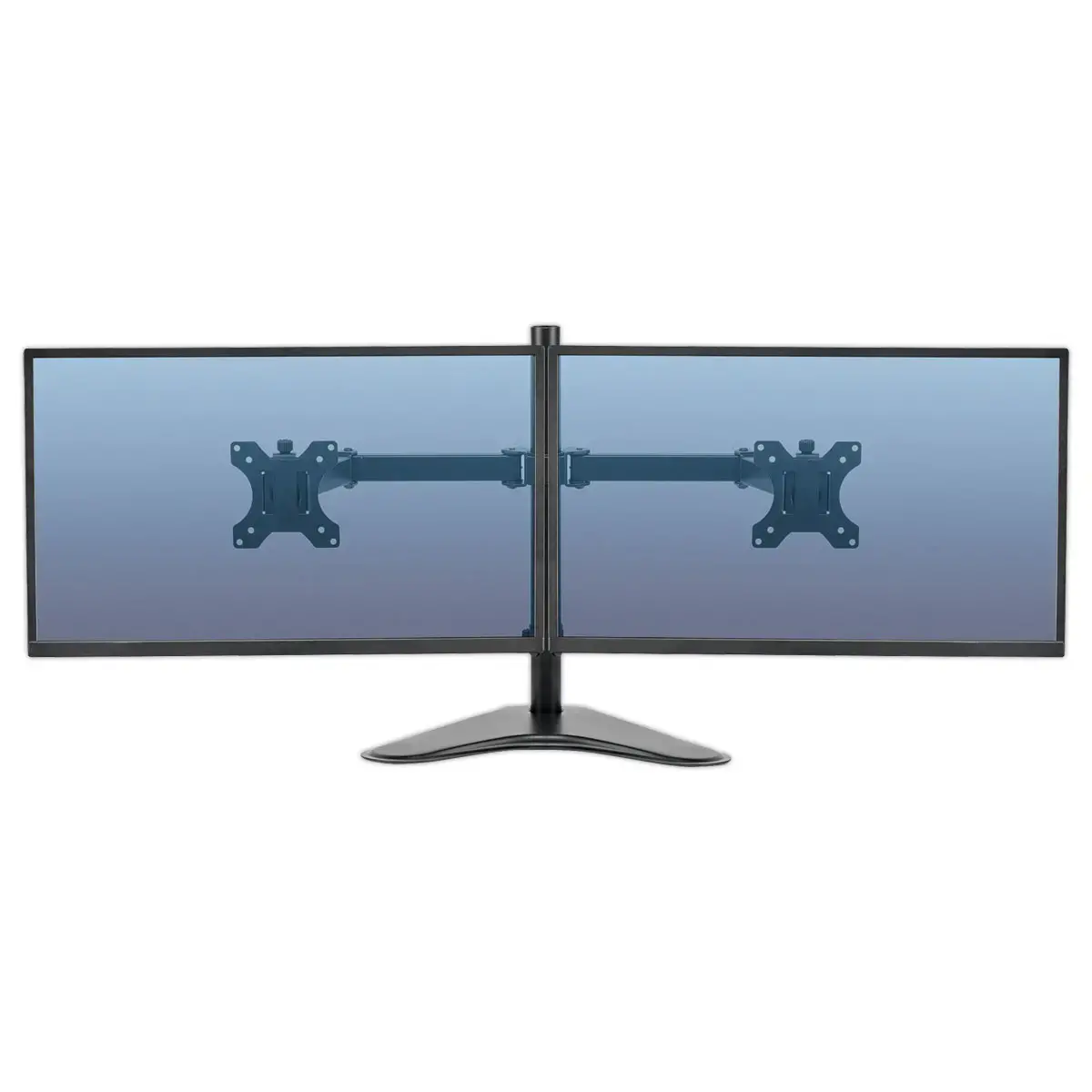Dubbele horizontale monitorarm op voet- Fellowes