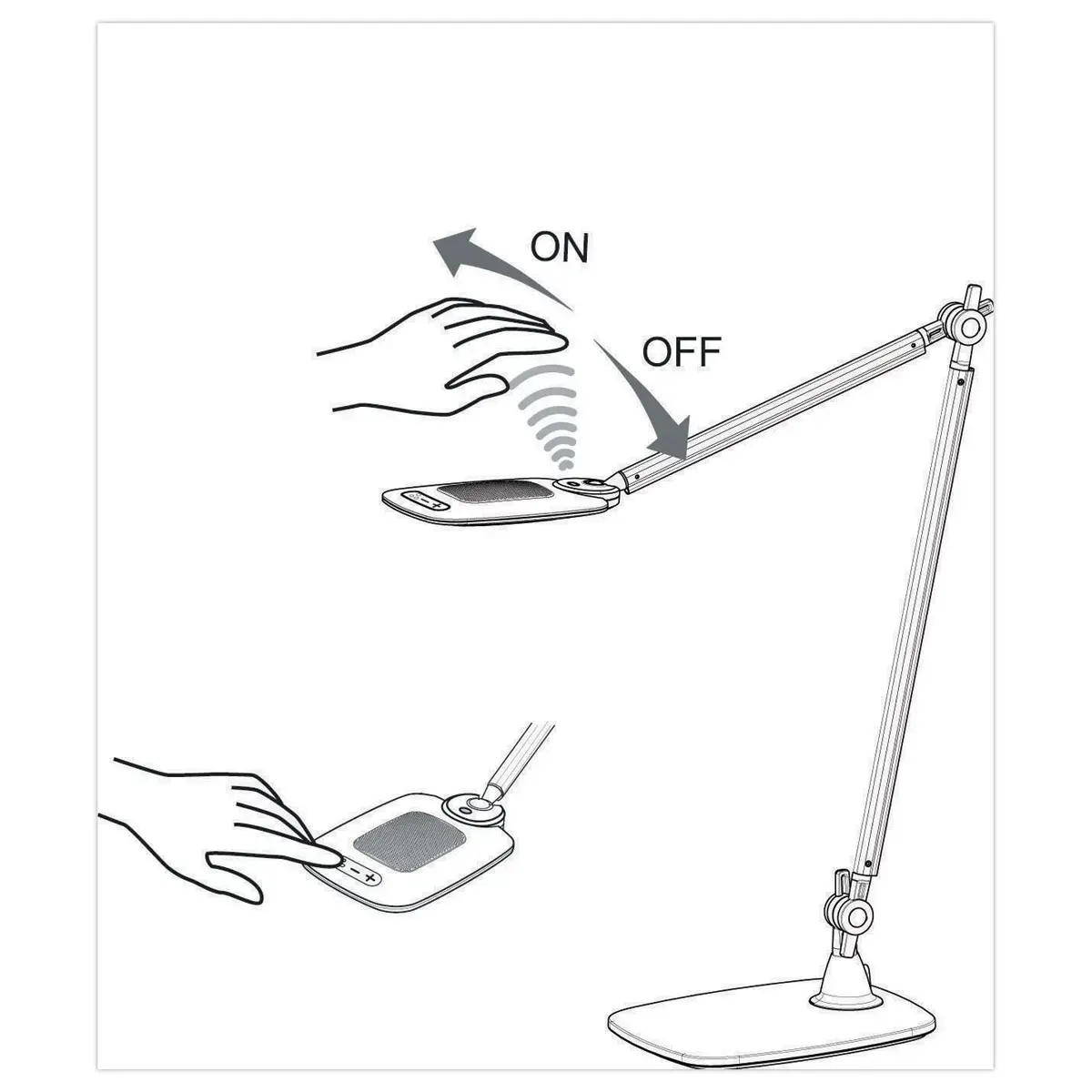 Bureau LED-lamp DUKE 10W grijs