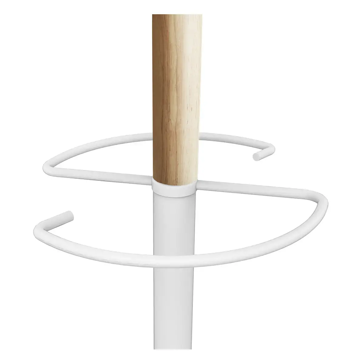Kapstok ACCESS 6 kleerhaken - wit/beuk