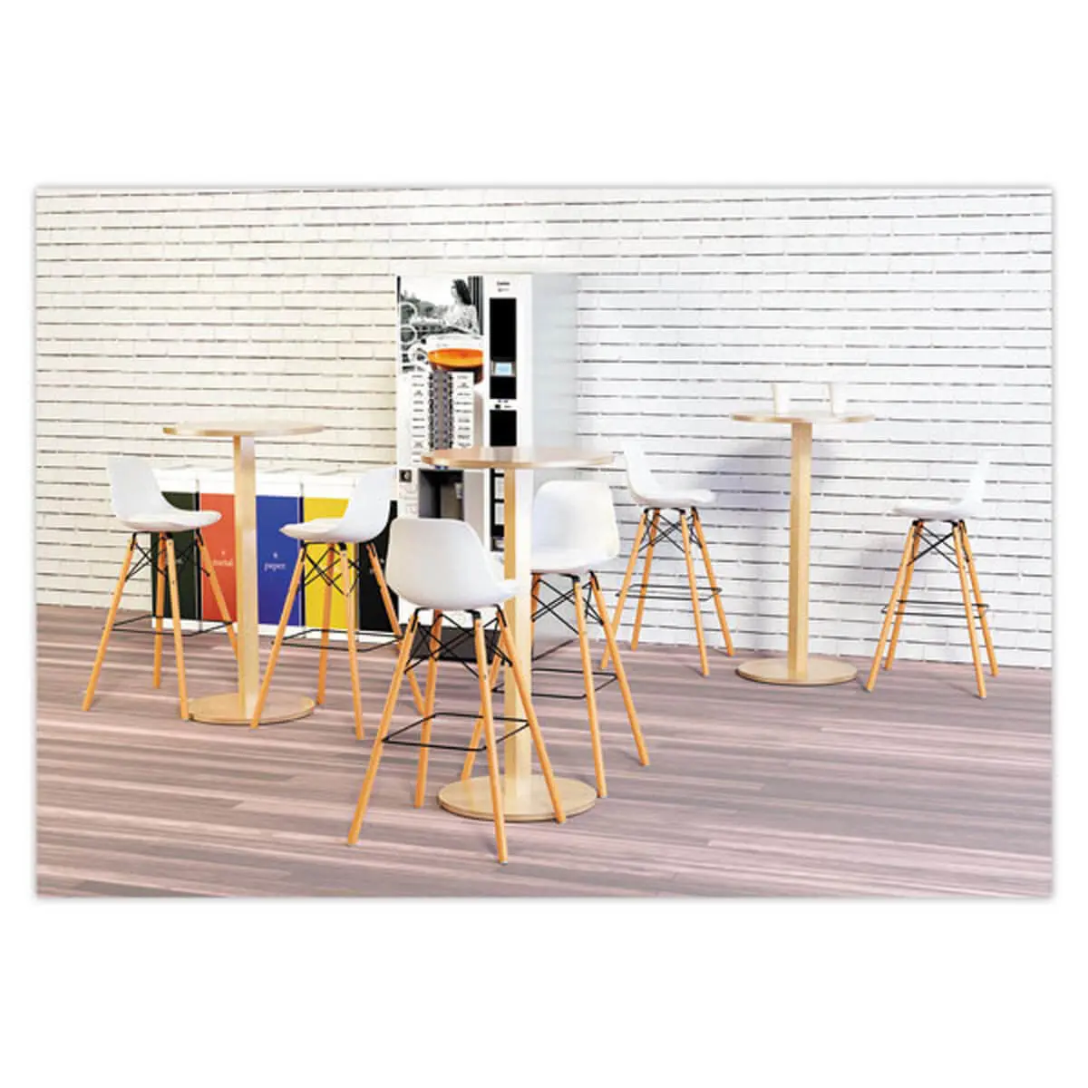 Hoge ronde tafel WOODY 60 cm - beuken 