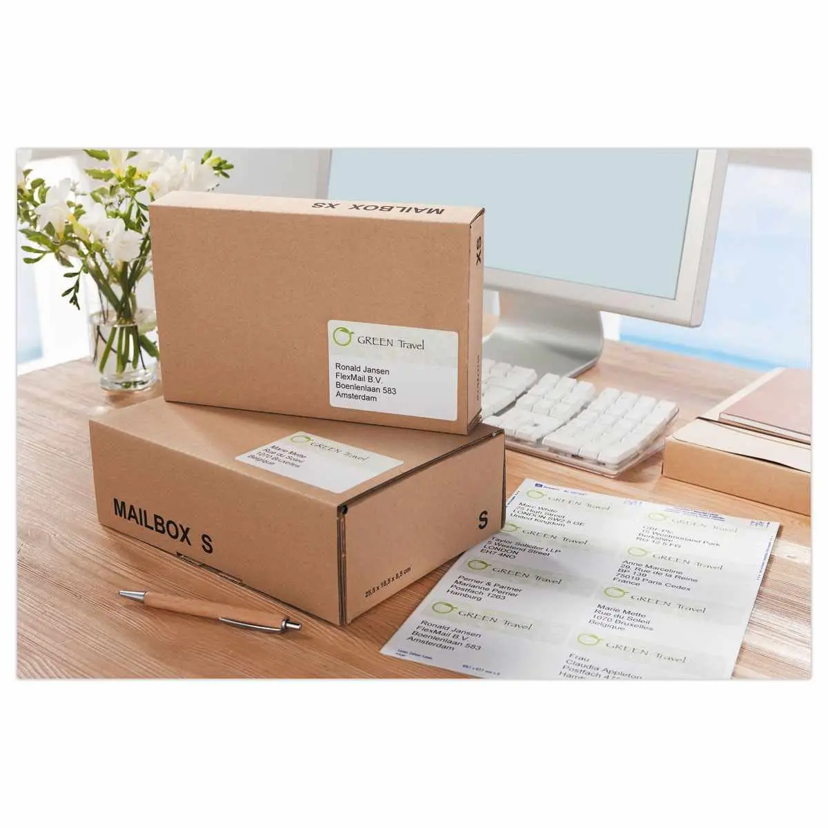 100 Laserlabels AVERY 199,6 x 143,5 mm, oftewel 200 labels/doos