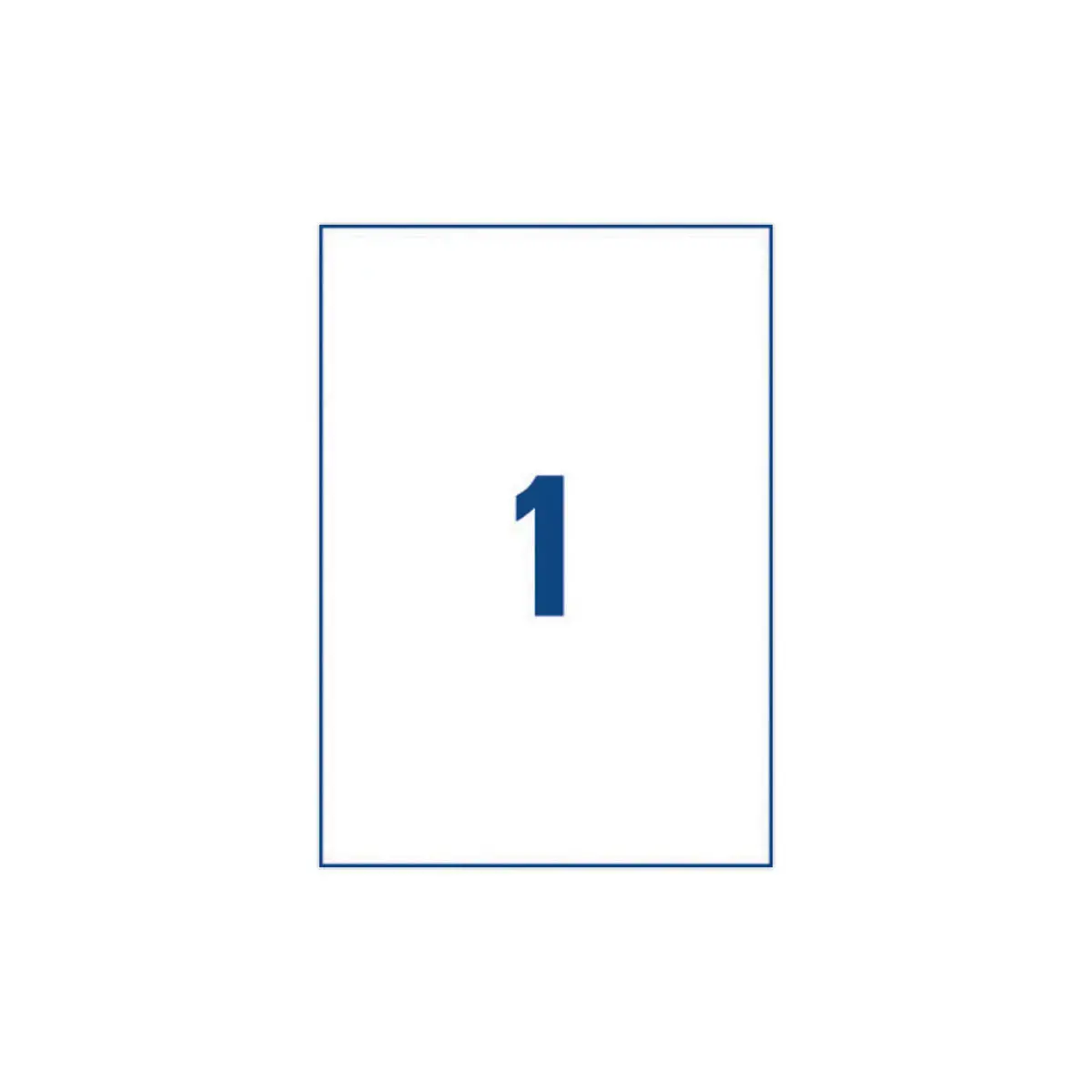 25  Transparante etikettenvellen 210x297 mm, 25 etiketten/doos 