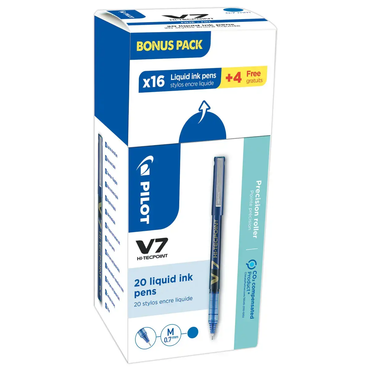 20  Rollers met naaldpunt PILOT Hi-Tecpoint V7 - Gemiddeld schrijven 