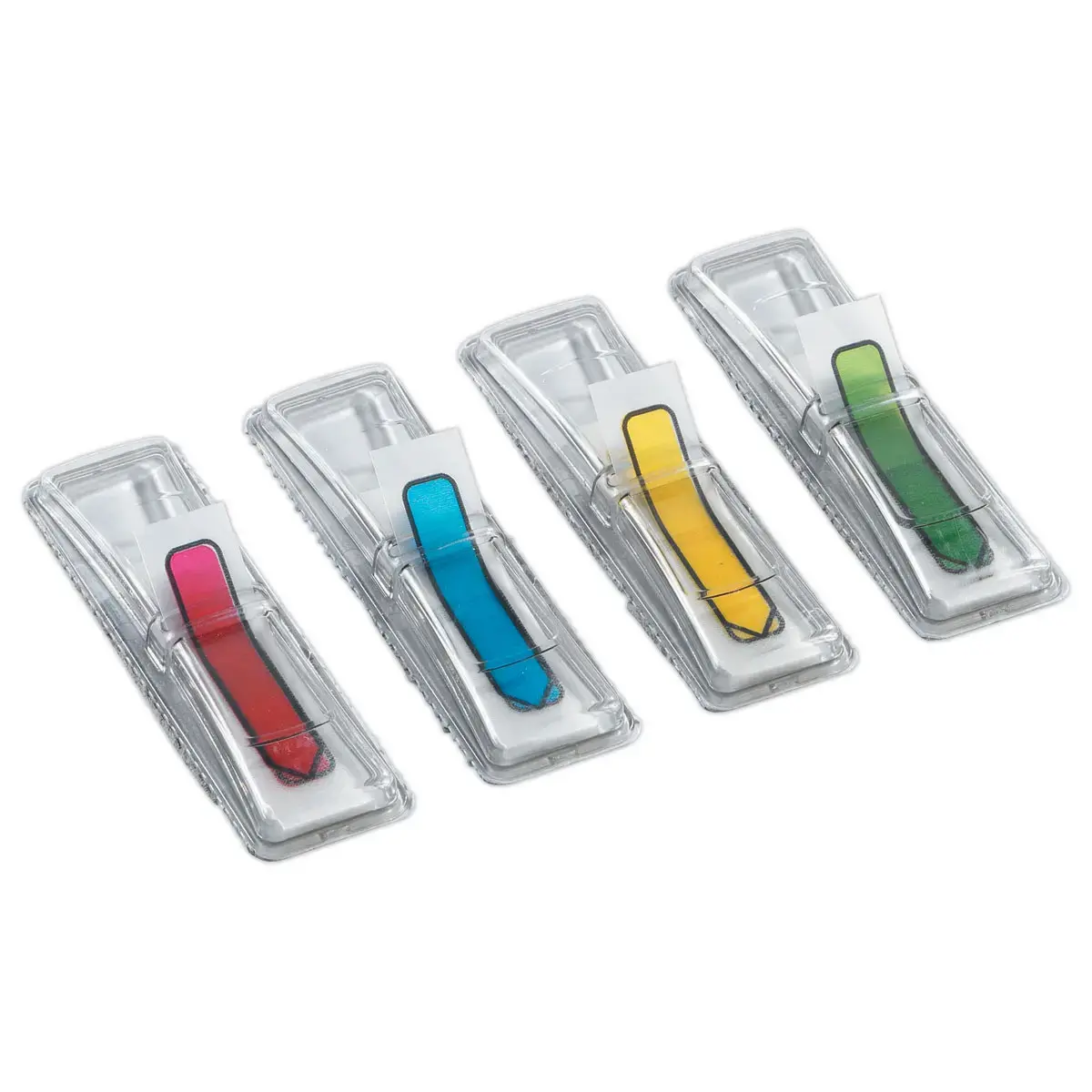 Pijlvormige bladwijzers FIDUCIAL 1,2 x 4,5 cm - Felle kleuren