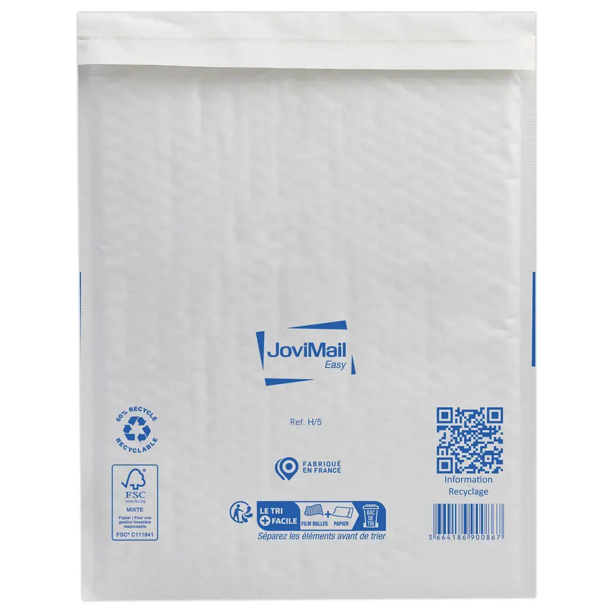 100  Witte gewatteerde omslagen met luchtkussens Sealed Air - 270 x 360 mm - JOVIMAIL 