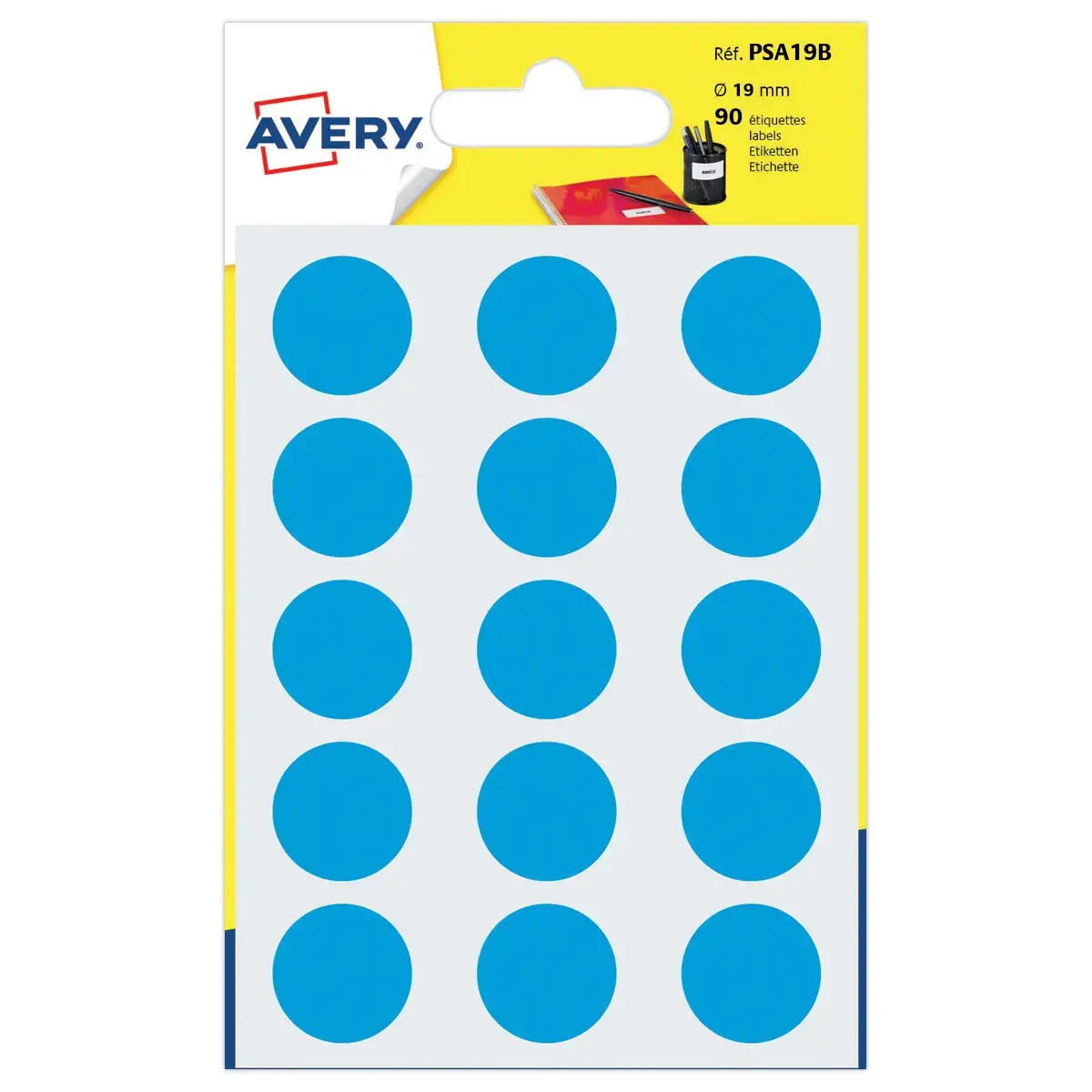 Kleefpastilles - &Oslash; 19 mm - Blauw - AVERY 