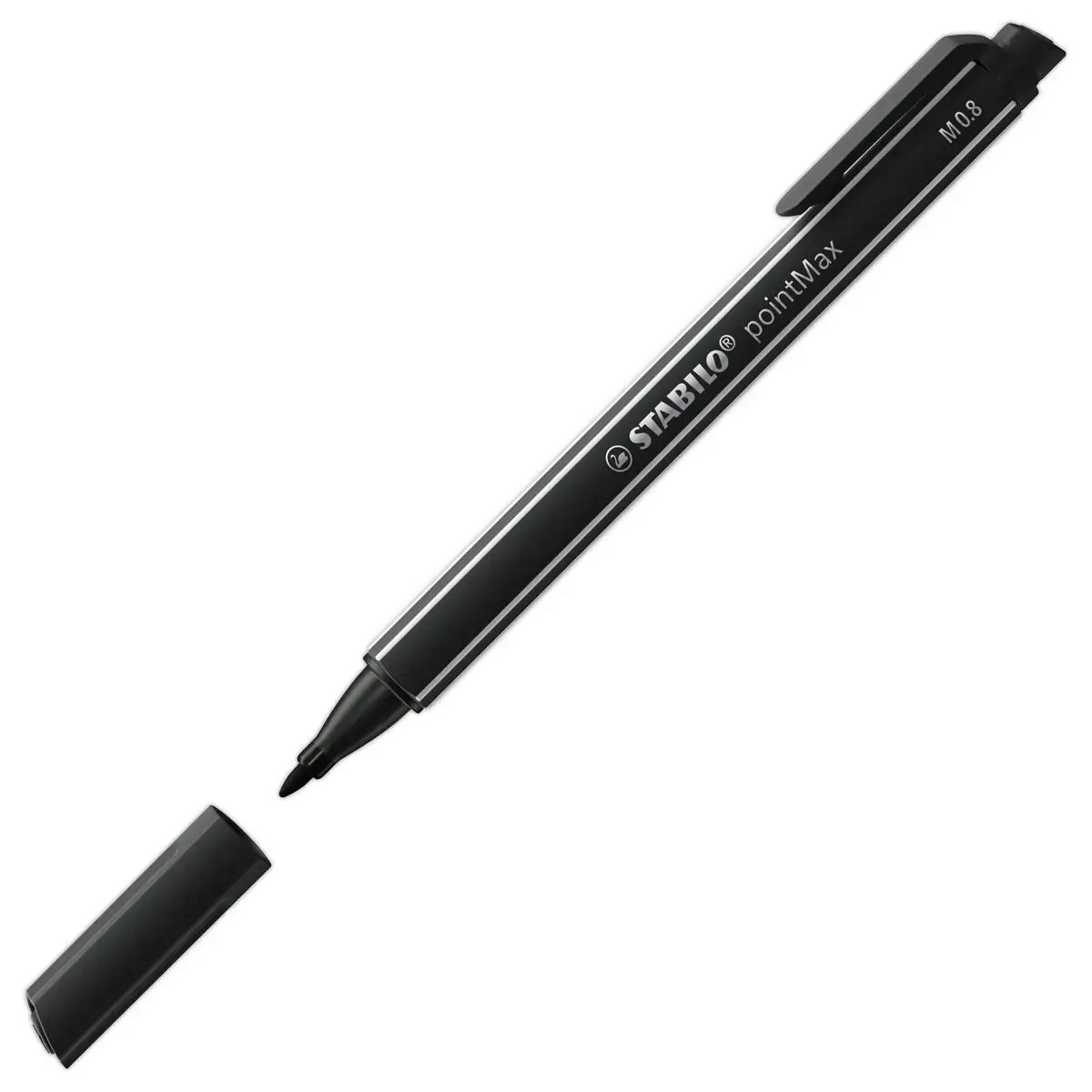 Viltstift PointMax - zwart - STABILO