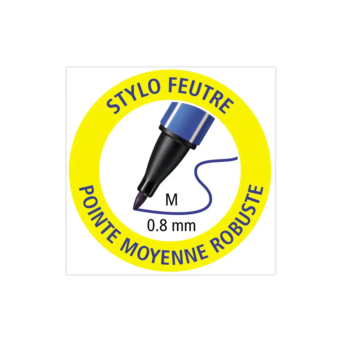Viltstift PointMax - zwart - STABILO