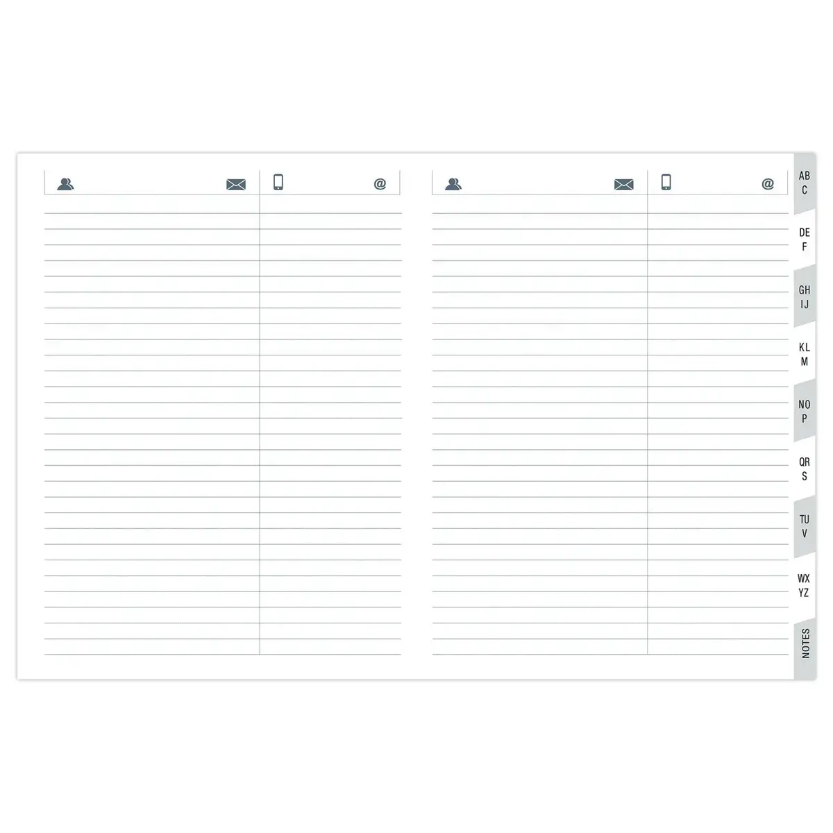 Telefoonrepertorium met indextabs - 21x27 cm