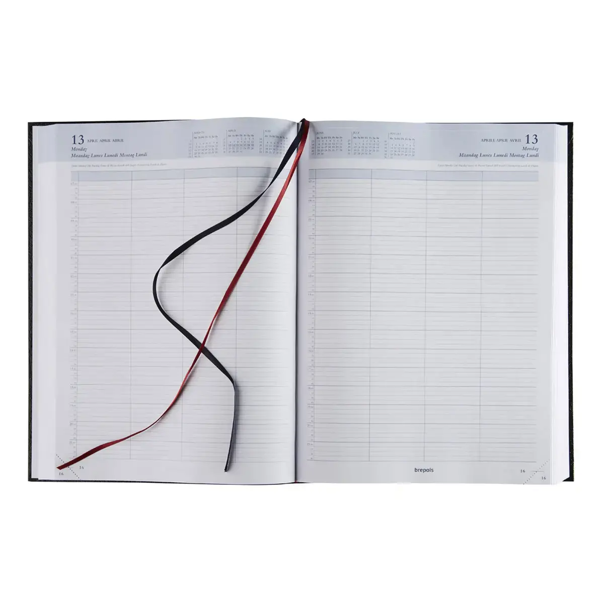 Dagagenda Bremax 2 Zwart  - 21 x 29 cm - BREPOLS 