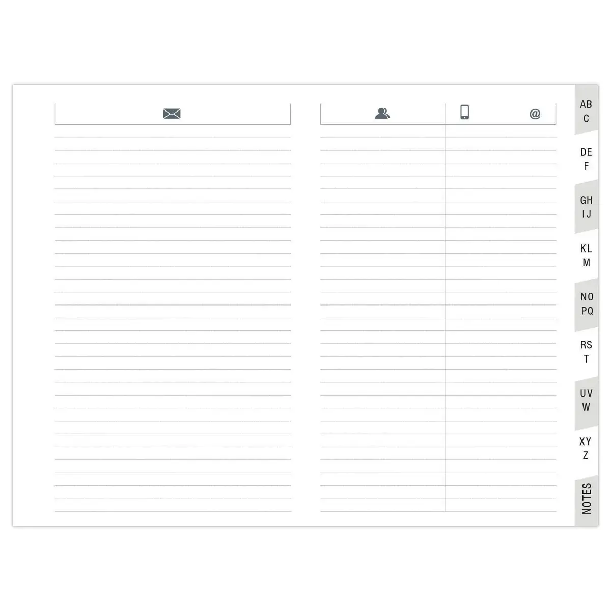 Telefoonrepertorium met indextabs 9x12,5 cm
