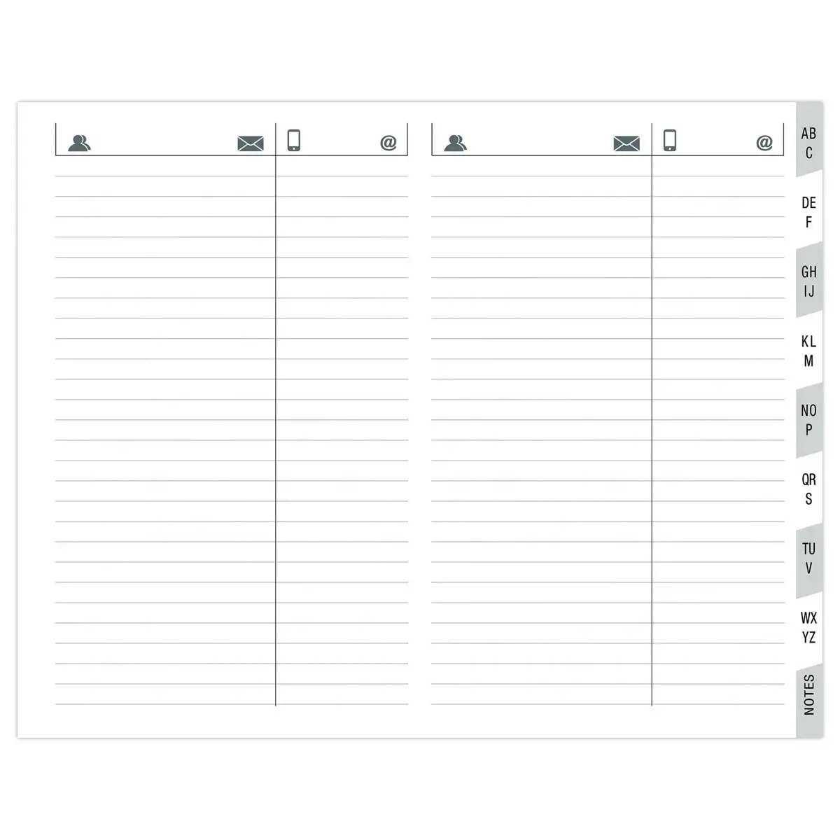 Telefoonrepertorium met indextabs - 16 x 24 cm