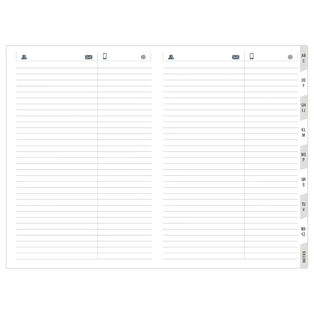 Telefoonrepertorium met indextabs A4 - 21x29,7 cm