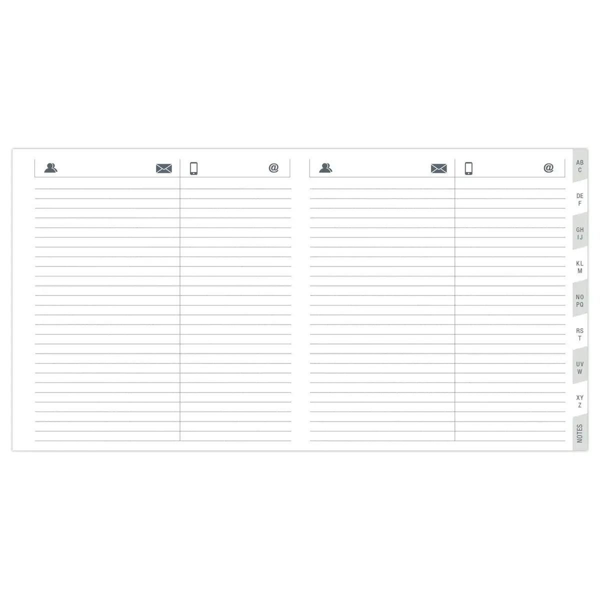 Telefoonrepertorium met indextabs - 16 x 16 cm