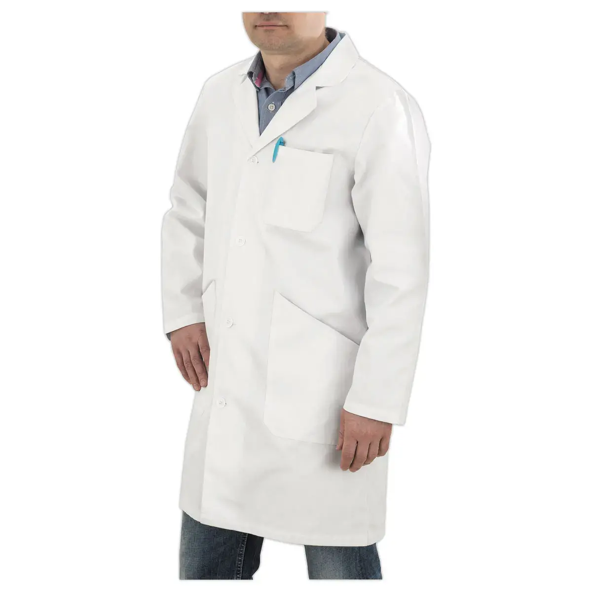 Witte schort 100% katoen - 190g/m2