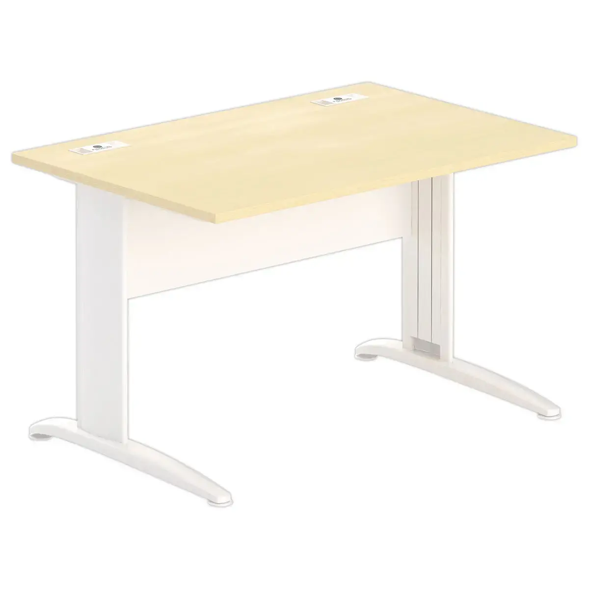 Bureau Buenos Aires - 120 x 80 cm - Bovenblad in beuk met wit onderstel - FIDUCIAL OFFICE SOLUTIONS