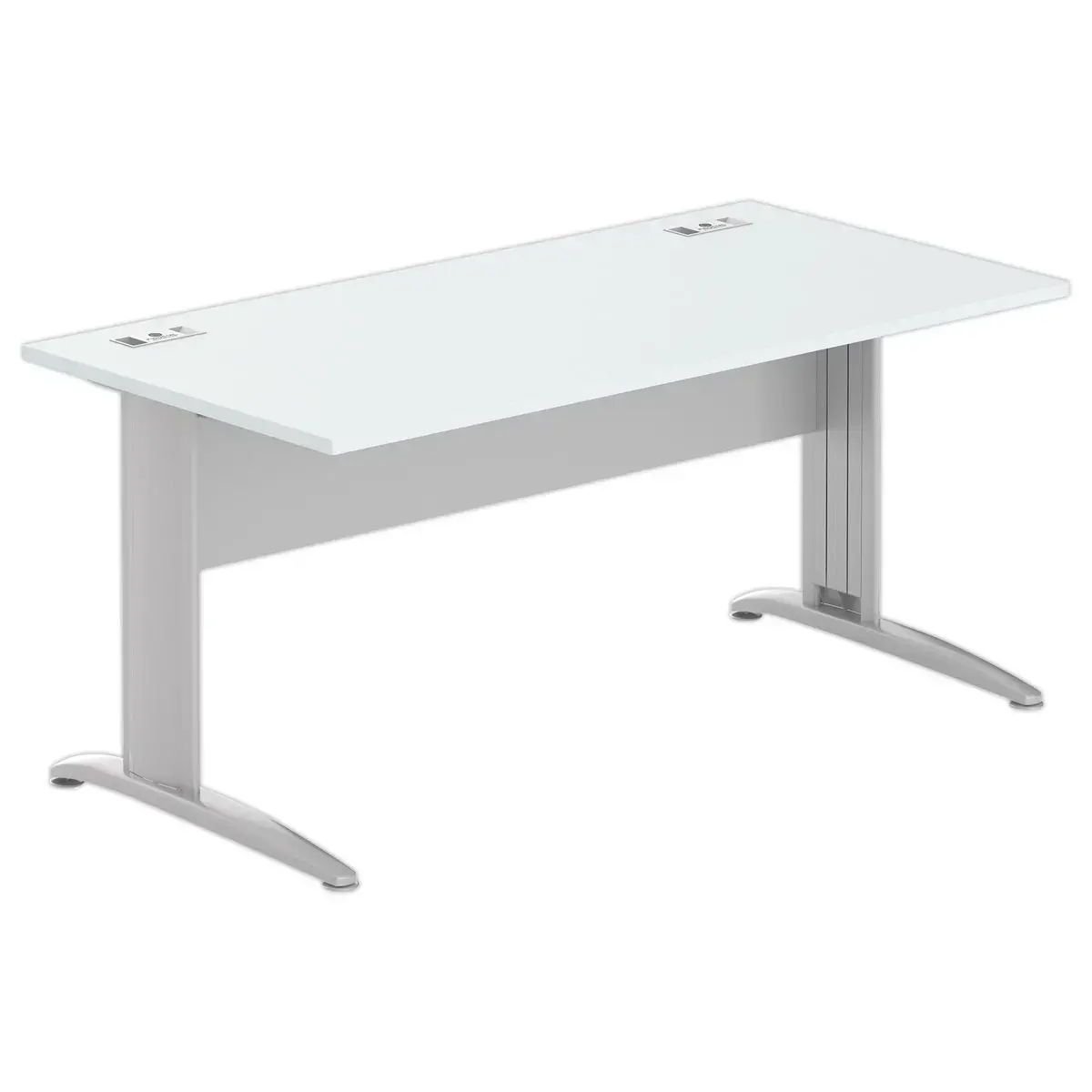 Bureau BUENOS AIRES - grijze aluminium poten 160x80 cm - FIDUCIAL