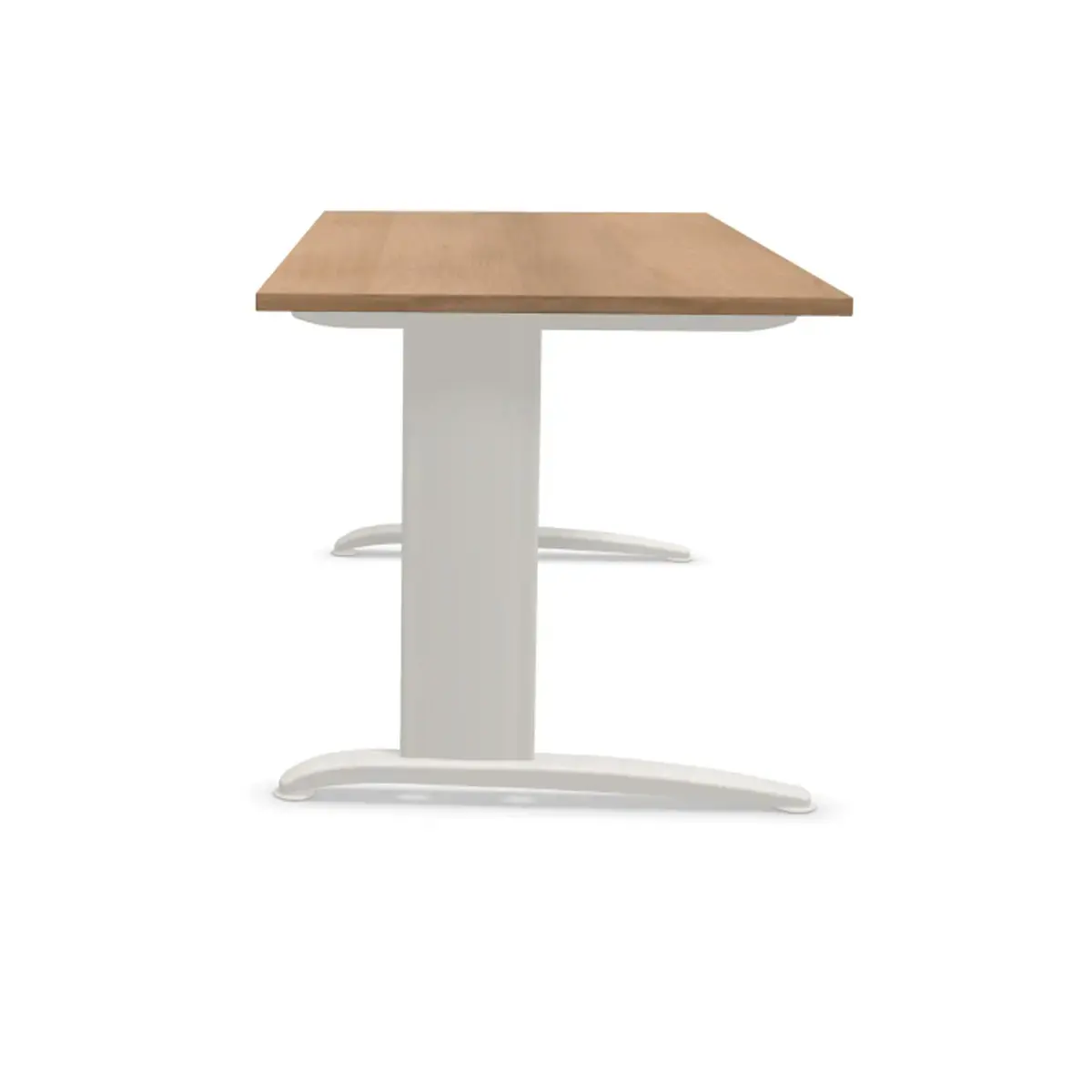 Buenos Aires bureau - Walnoten blad en aluminium poten - 160x80 cm - FIDUCIAL OFFICE SOLUTIONS