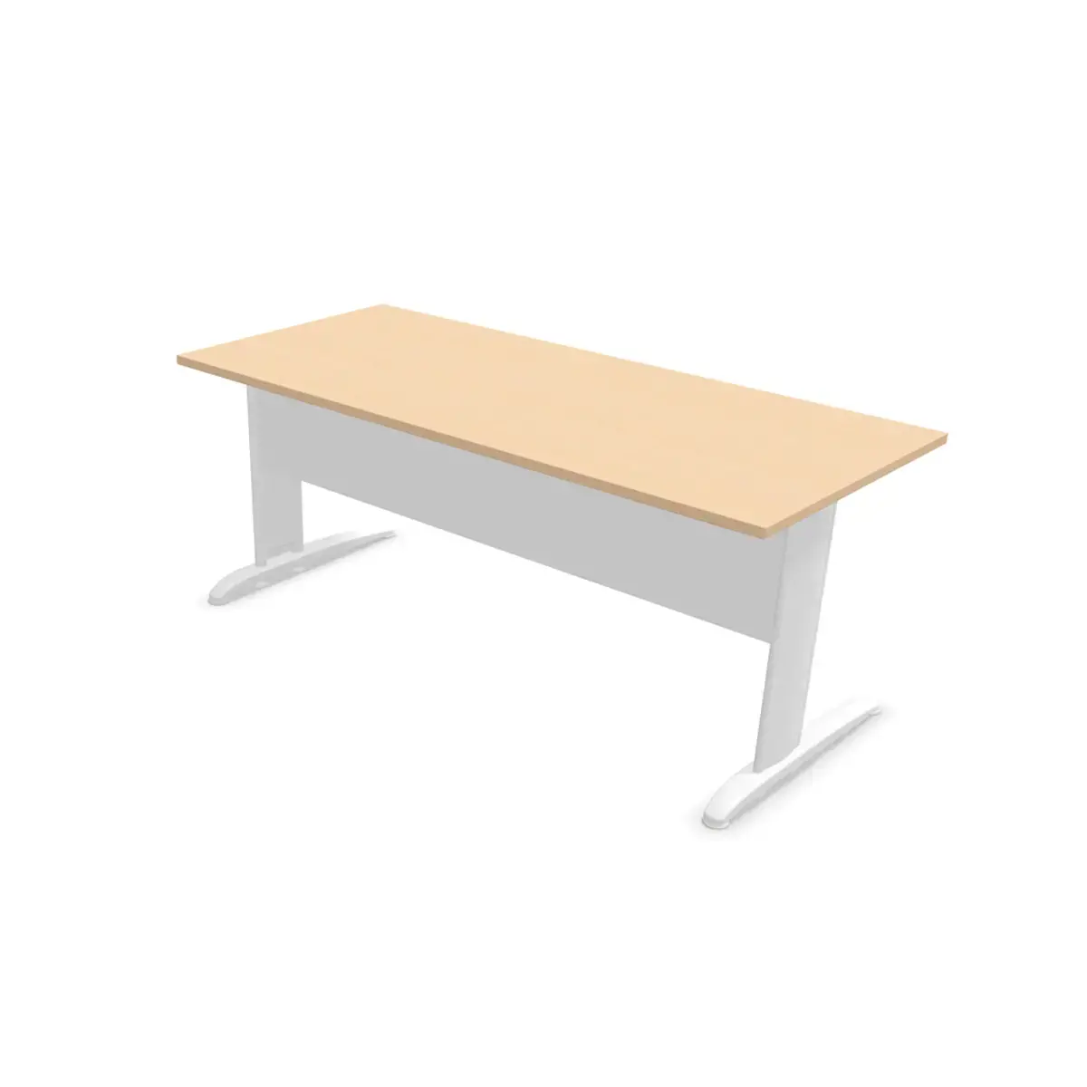 Bureau Buenos Aires - Blad beuk en witte poten - 180x80 cm 