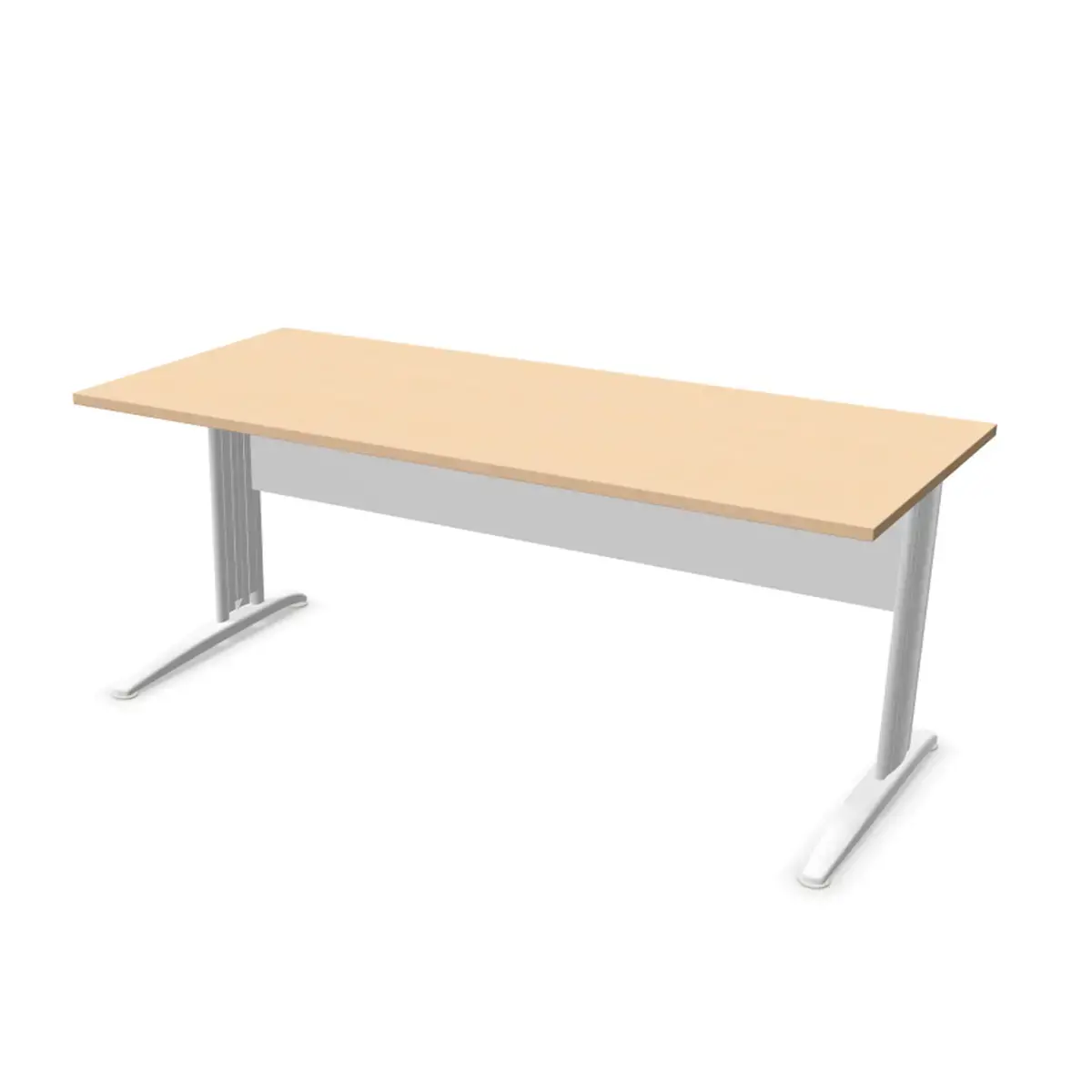 Bureau Buenos Aires - Blad beuk en witte poten - 180x80 cm 