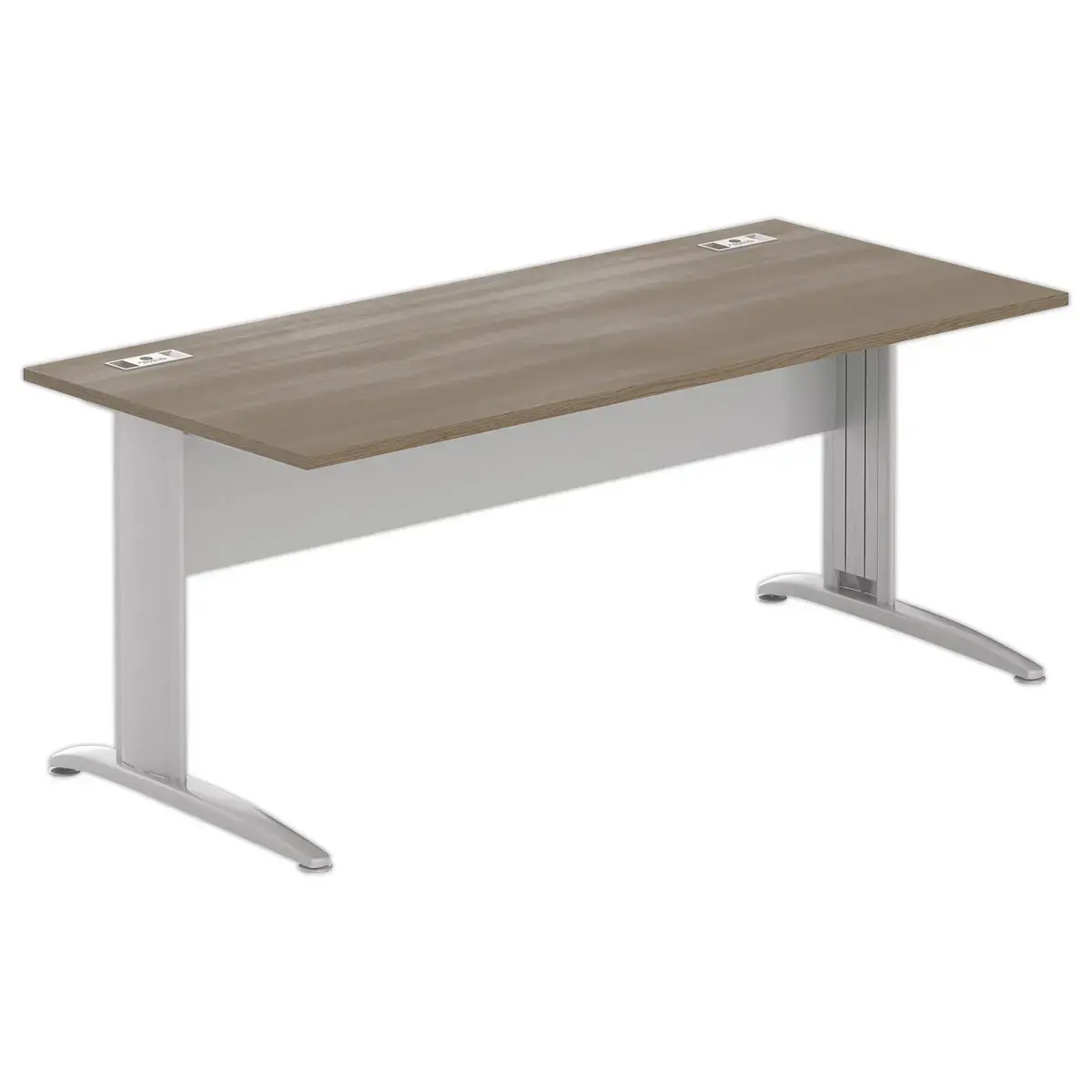 Bureau Buenos Aires - Blad notenhout en aluminium poten - 180x80 cm