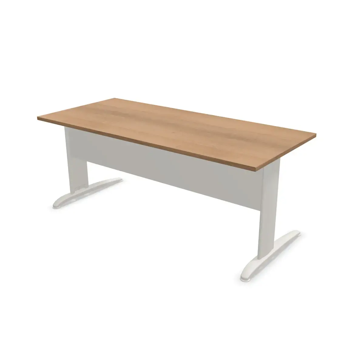 Bureau Buenos Aires - Blad notenhout en aluminium poten - 180x80 cm