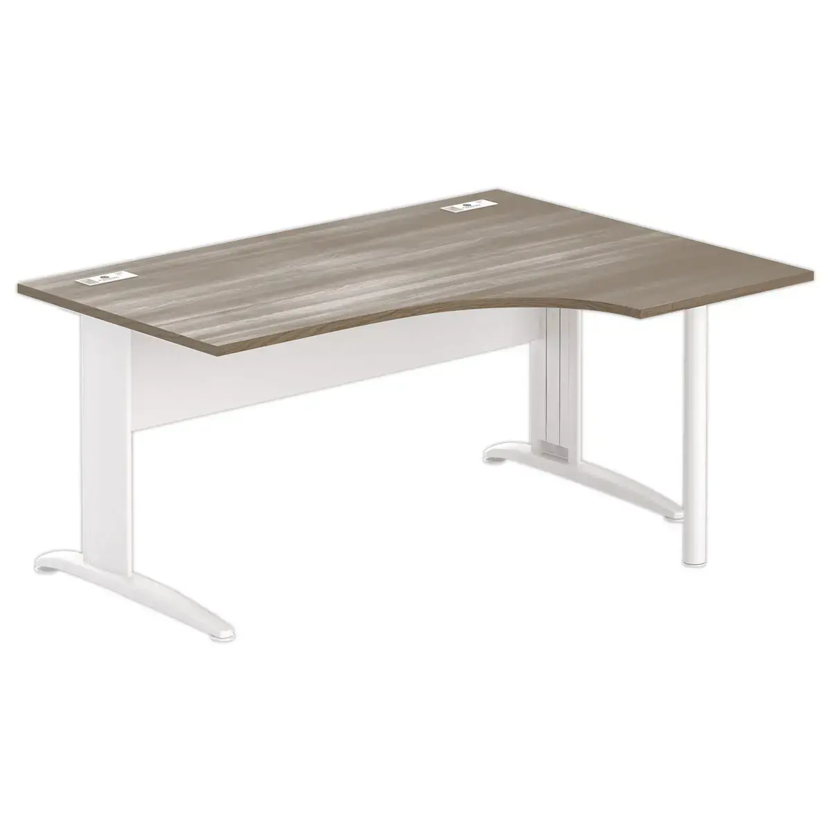 Bureau BUENOS AIRES compact retour naar rechts noten/wit, L160