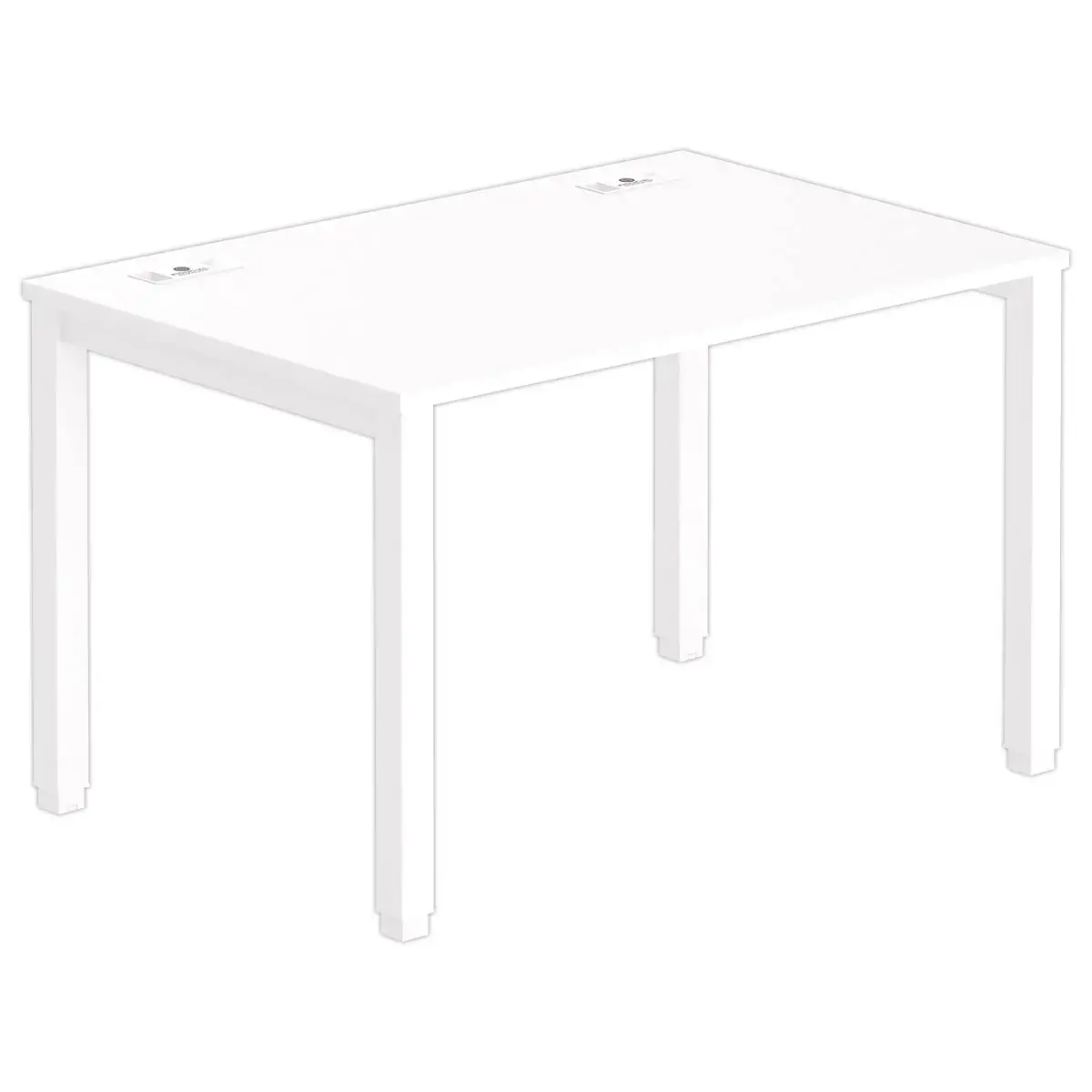 Bureau BRUXELLES 120 x 80 wit - witte poten 
