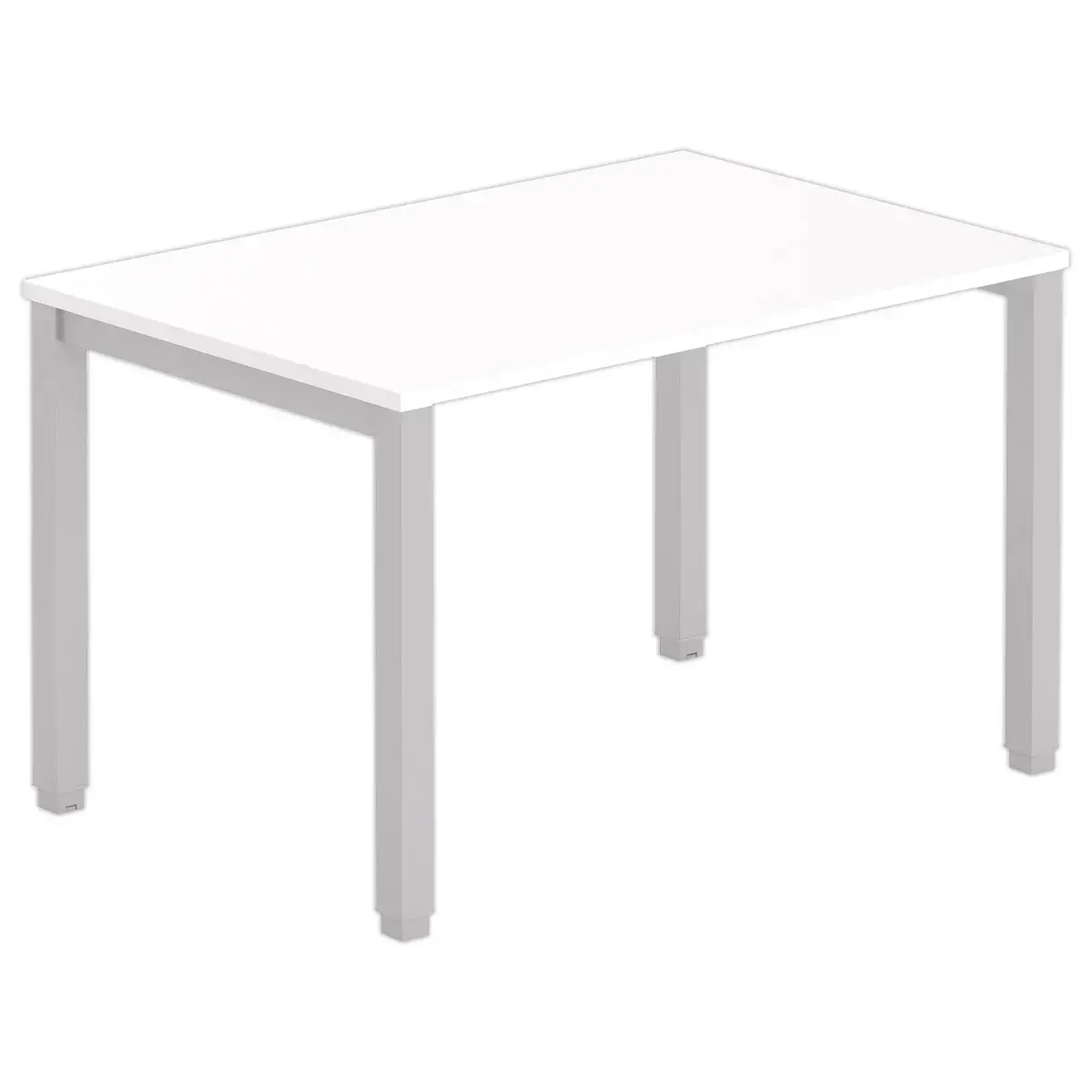 Bureau BRUXELLES 120 x 80 wit - aluminium poten