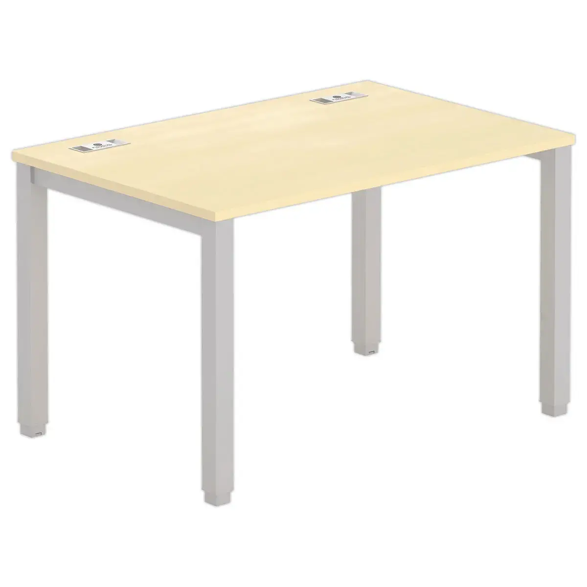 Bureau BRUXELLES 120 x 80 beuken - aluminium poten 