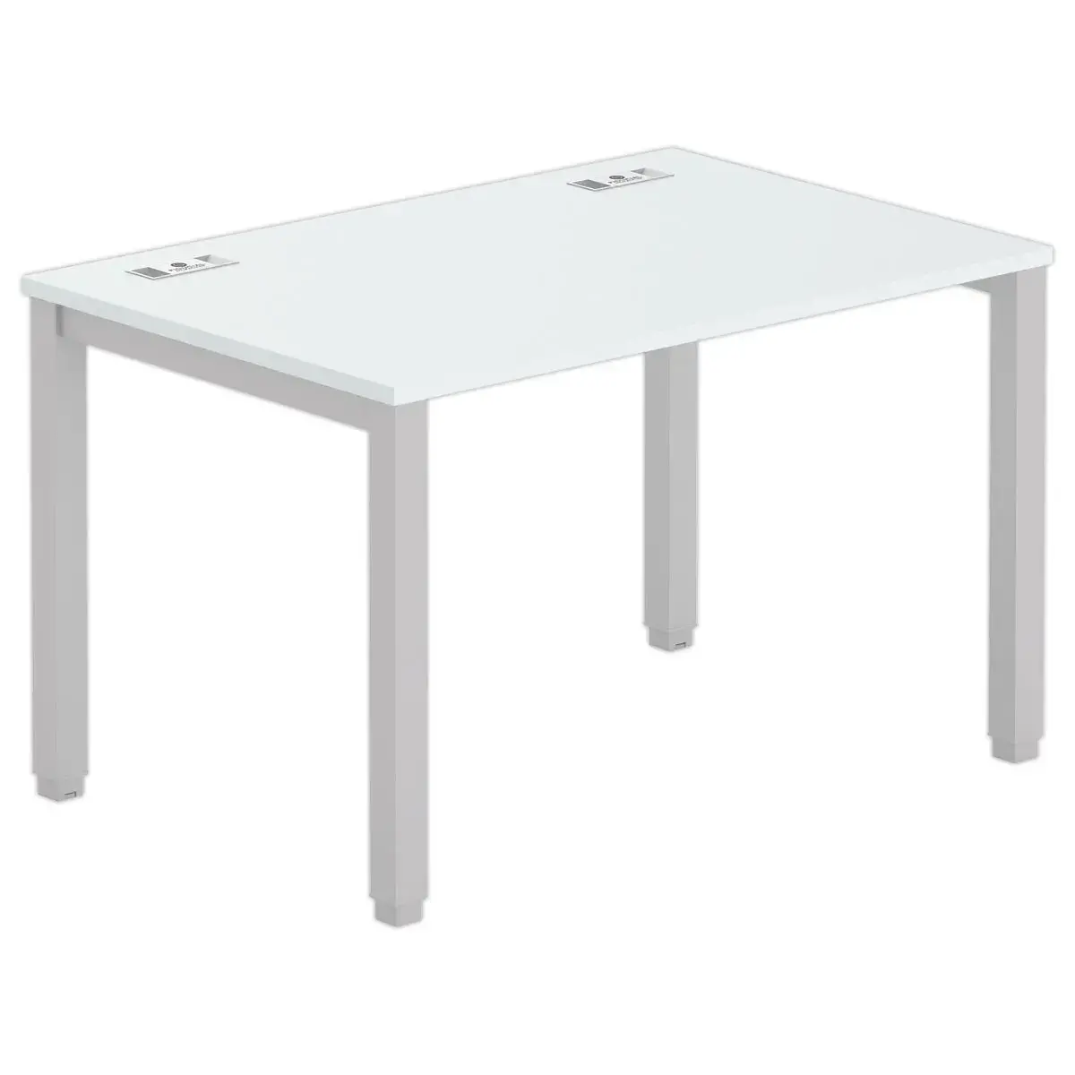 Bureau BRUXELLES 120 x 80 grijs - aluminium poten 