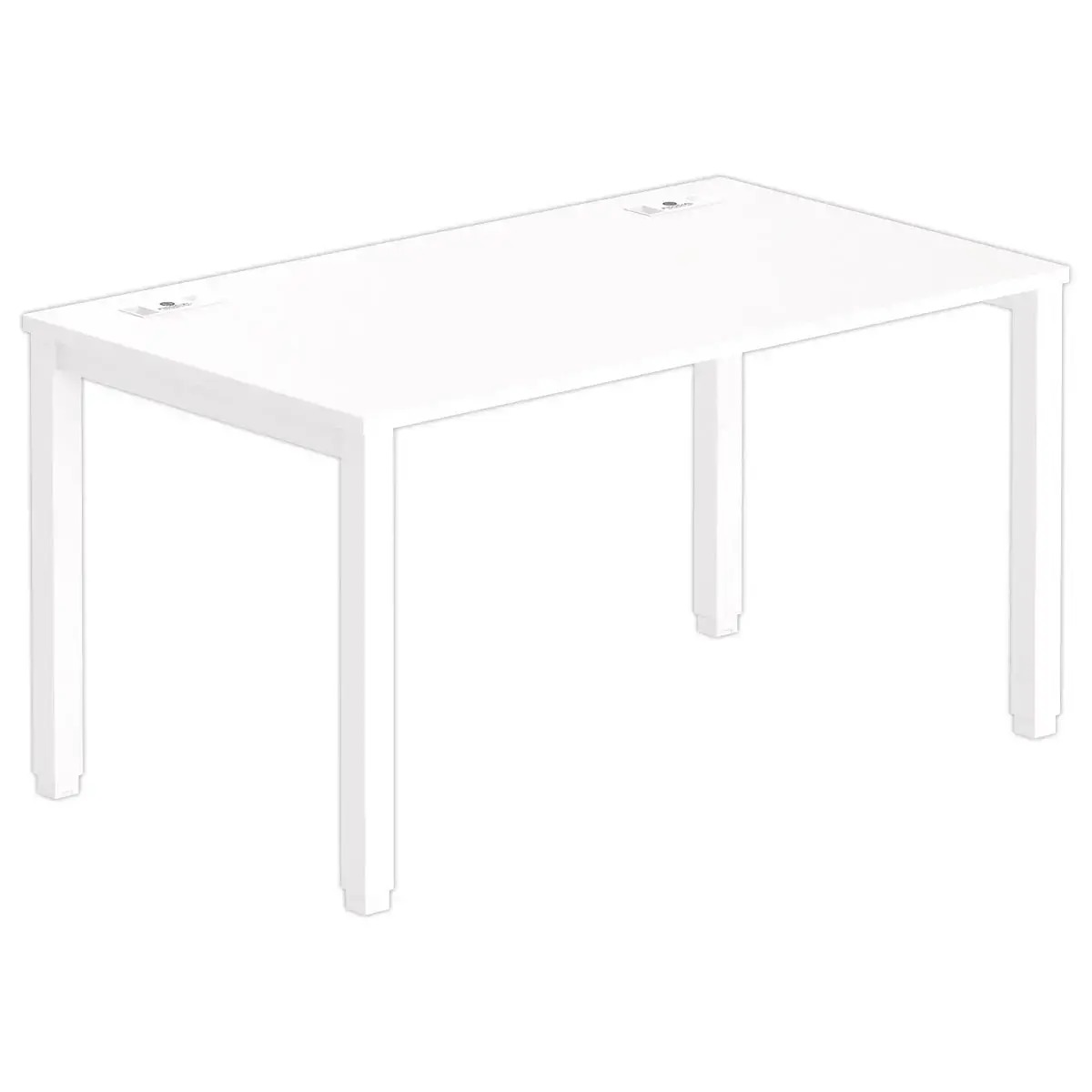 Bureau BRUXELLES 140 x 80 wit - witte poten 