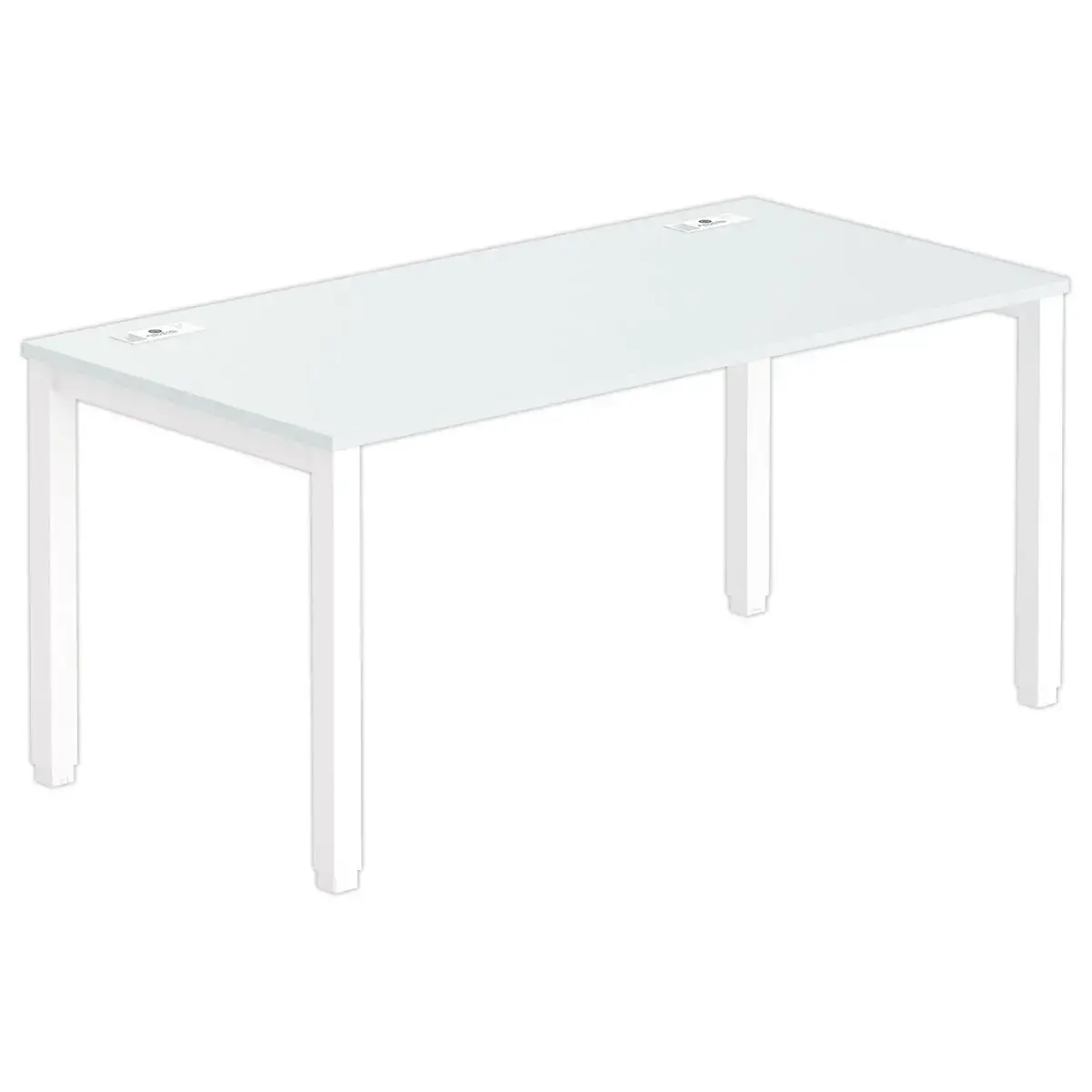 Bureau BRUXELLES 160 x 80 grijs - witte poten 