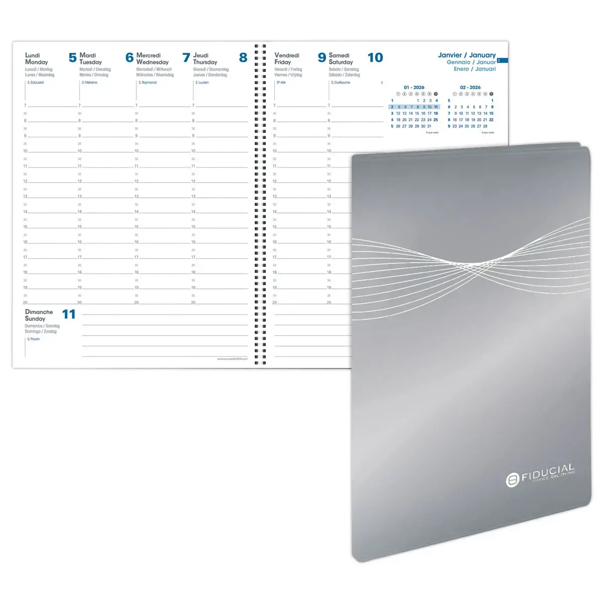Weekagenda Fiducial - 21 x 27 cm - donkerblauw