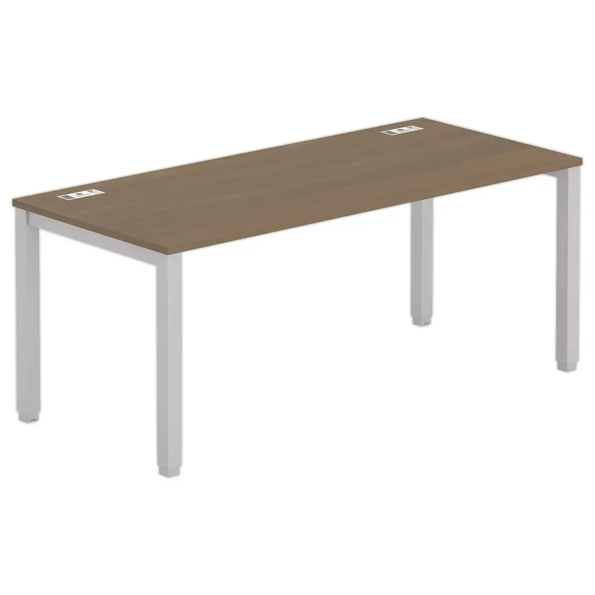 Bureau BRUXELLES 180 x 80 notelaar - aluminium poten