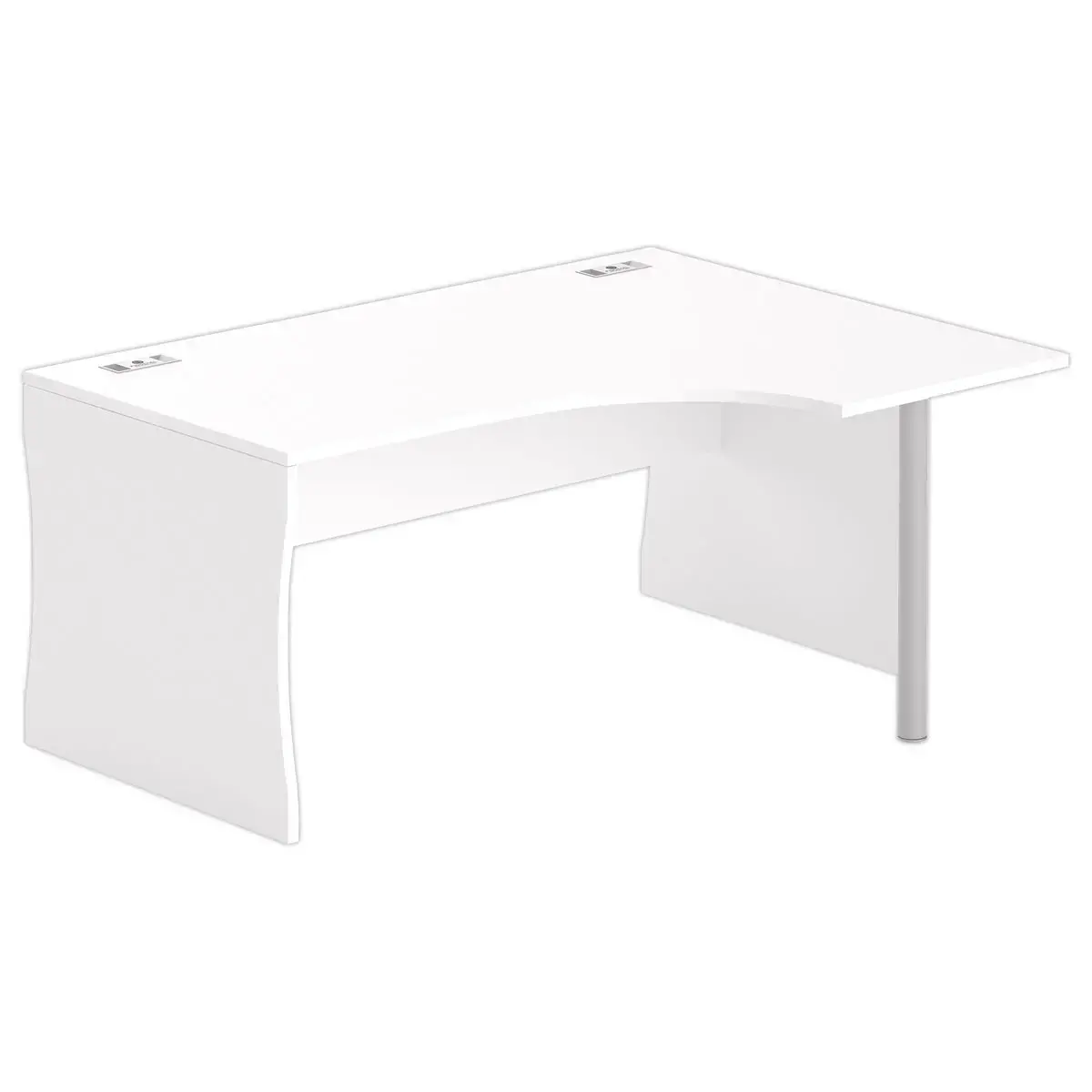 Bureau BUDAPEST compact rechts terug wit L160 