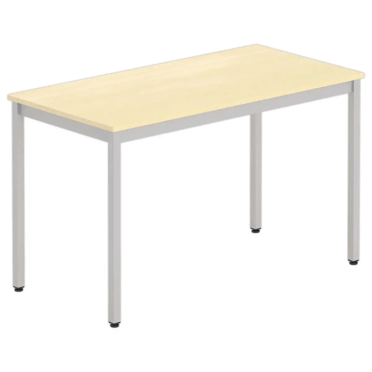 Rechthoekige multifunctionele tafel - 120 x 60 cm - Beuken / aluminium