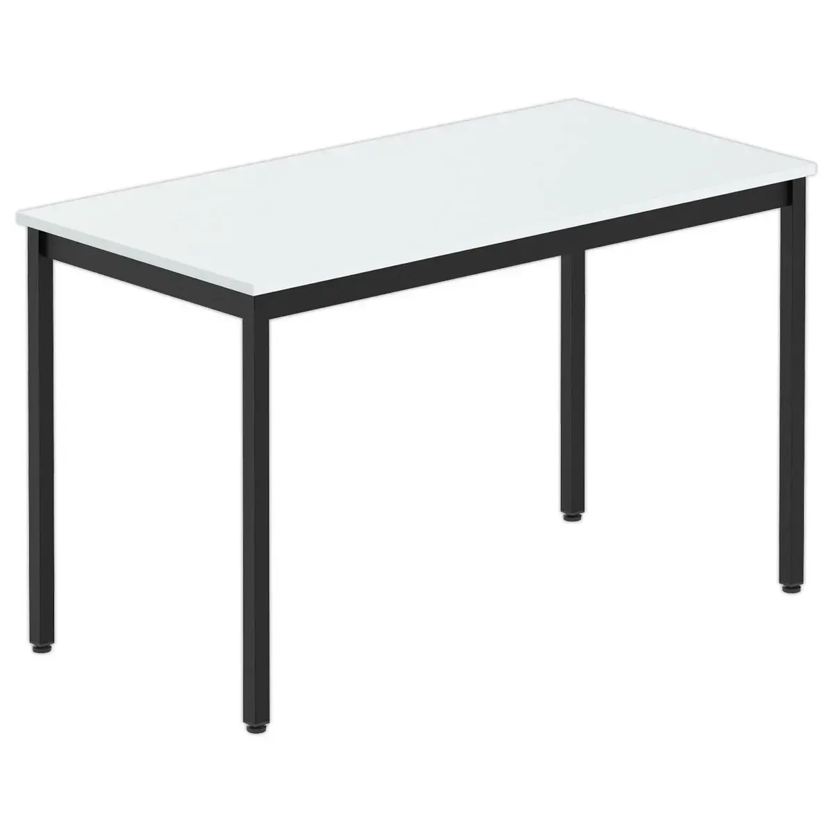 Rechthoekige multifunctionele tafel 120 x 60 grijs / zwart