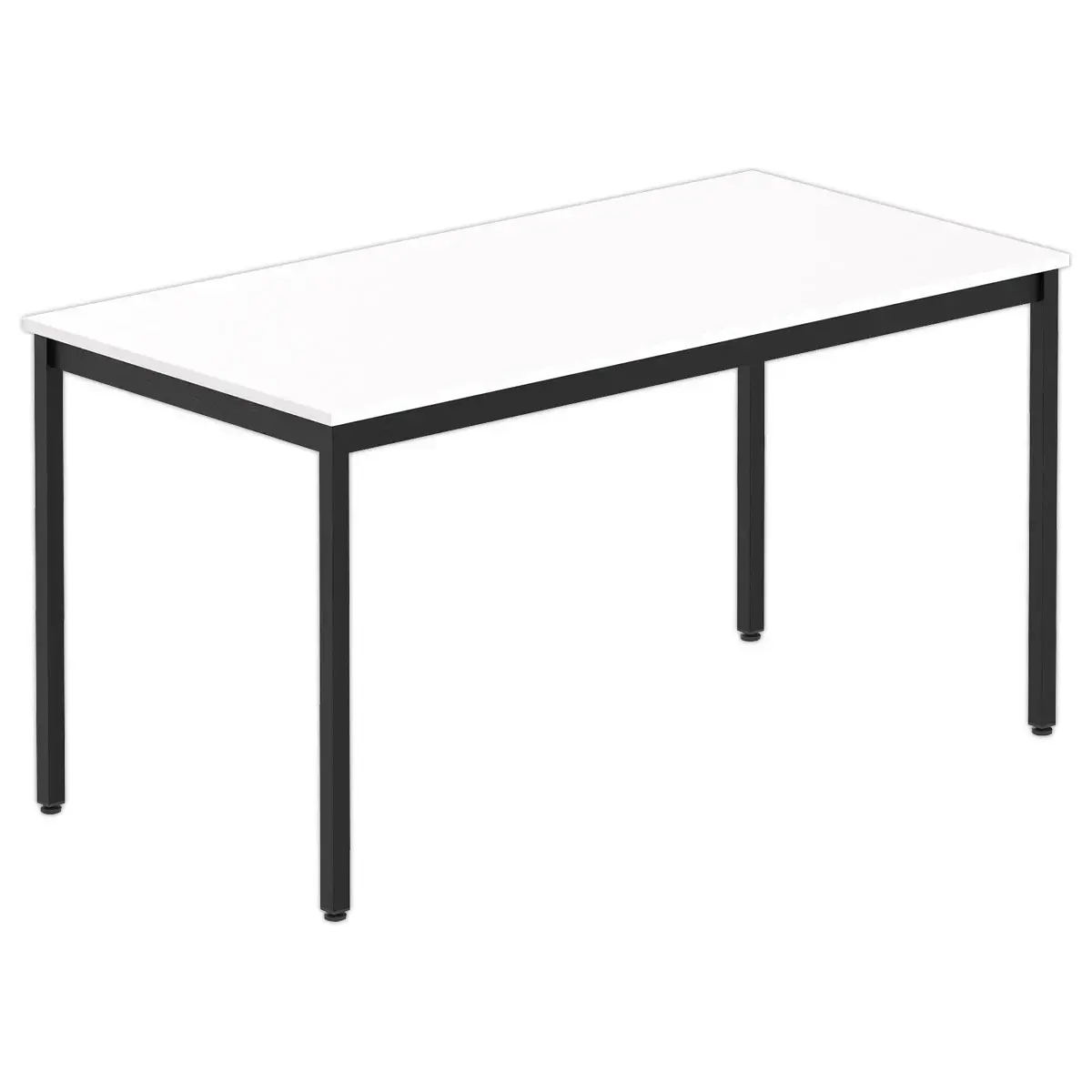 Rechthoekige multifunctionele tafel 140 x 70 wit / zwart