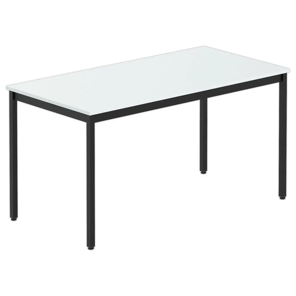 Rechthoekige multifunctionele tafel 140 x 70 grijs / zwart