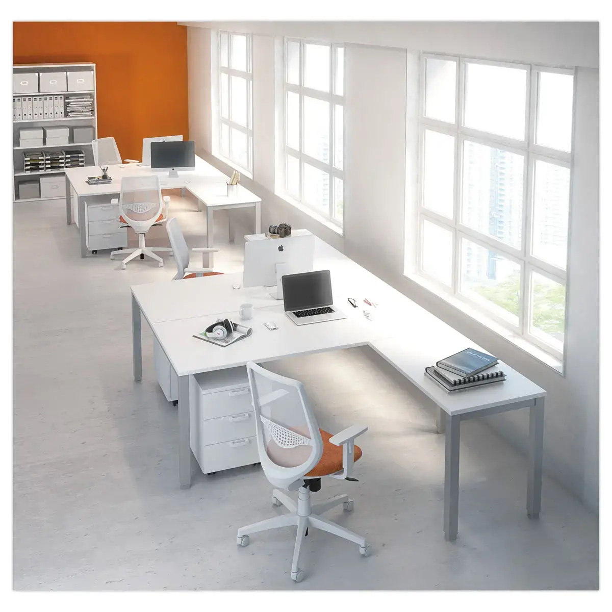 Retour BRUSSEL 98 x 60 wit - witte poten 