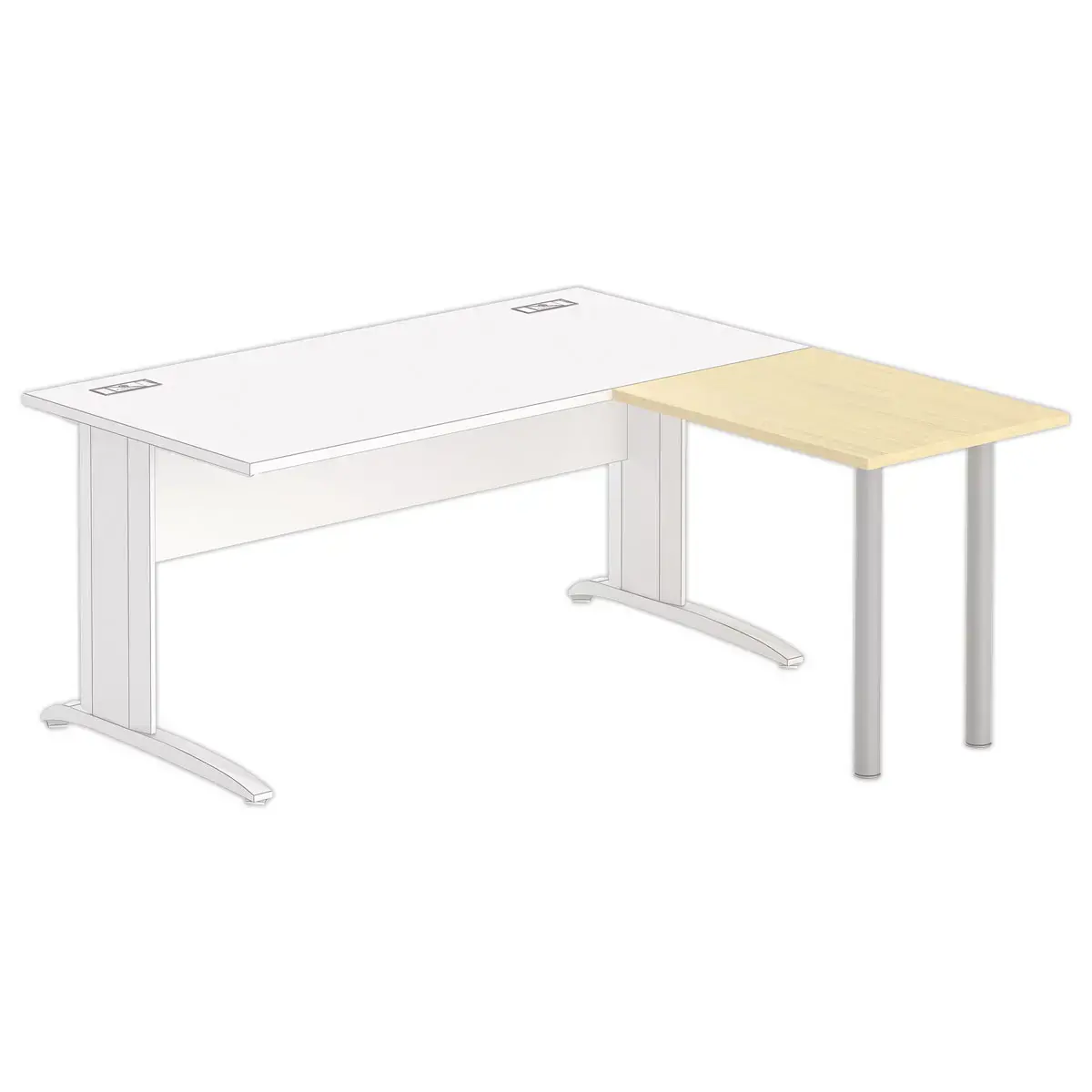 Retour BUENOS AIRES EN BUDAPEST 80 x 60 beuken - aluminium voeten 