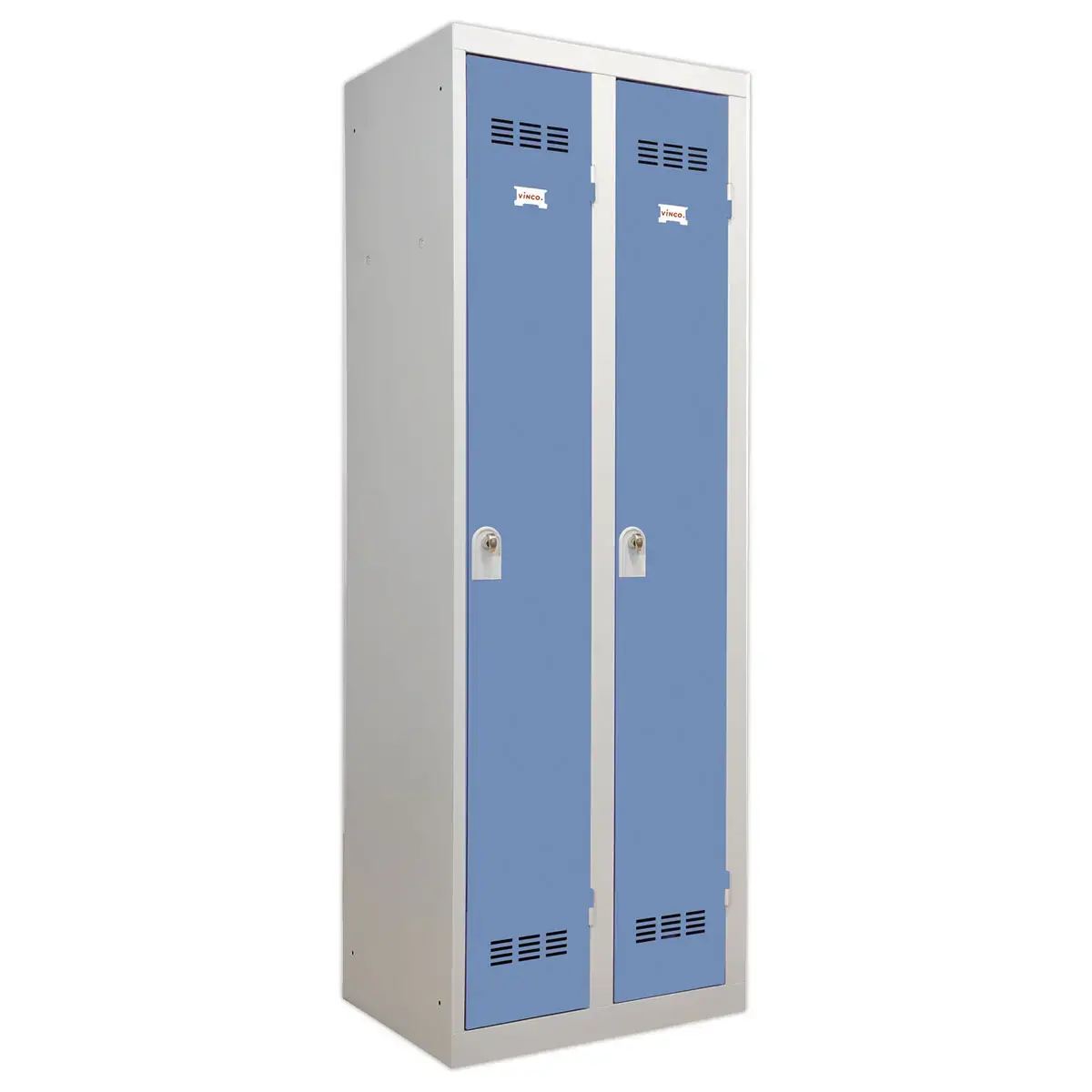Kleedkamer industrie schoon 2 kolommen H.180 x B.60 cm Grijs / blauw 