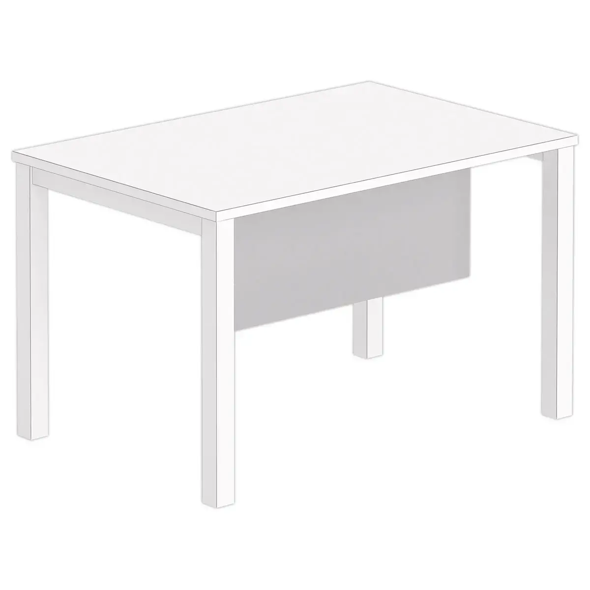 Melamine achterwand L 120 aluminium