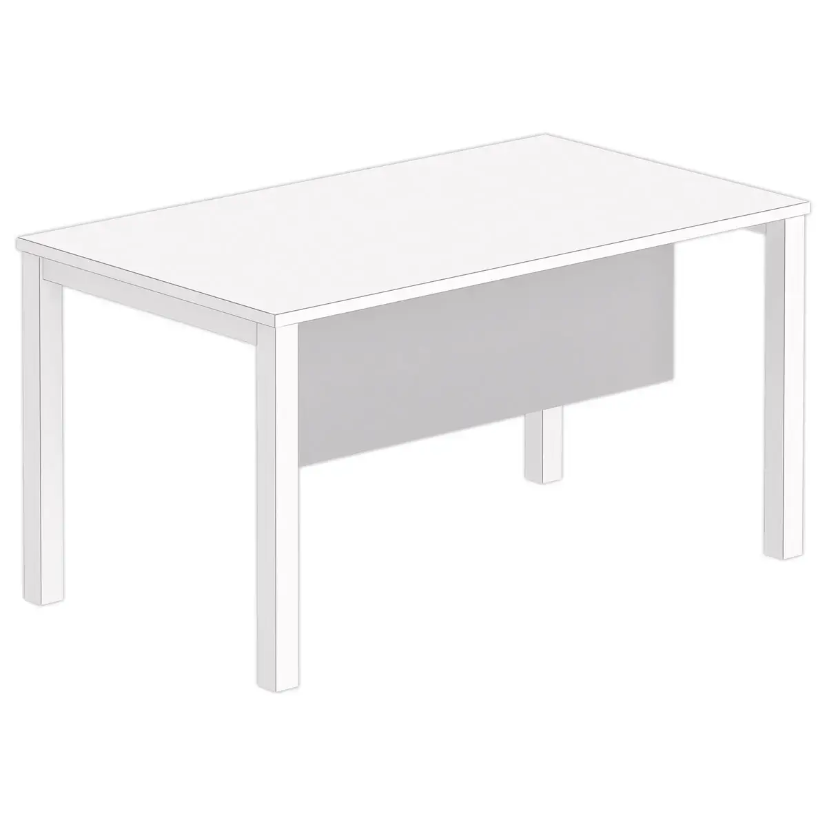 Melamine achterwand L 140 aluminium 