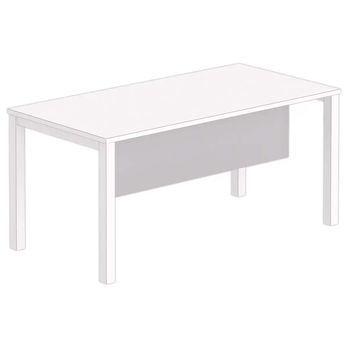 Melamine achterwand L 160 aluminium