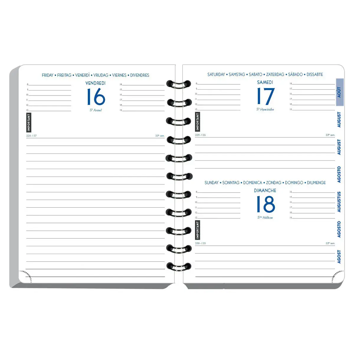 Dagelijkse agenda Exacompta Forum - 12x17cm - Kaki