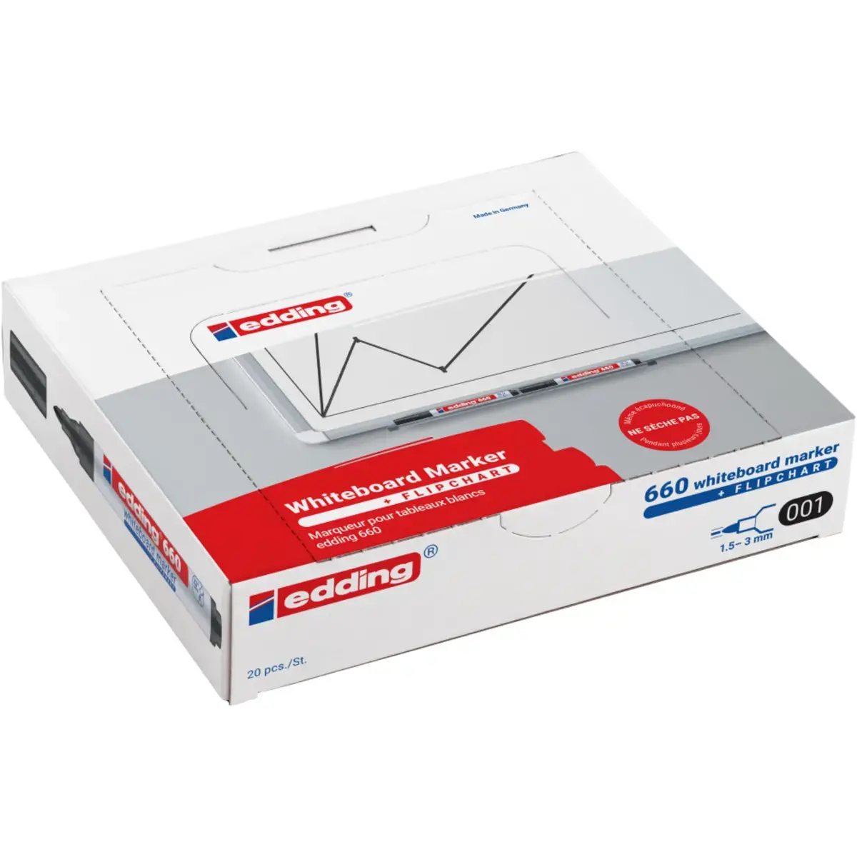 20 Markers 660 - Kogelpunt voor whiteboards - EDDING