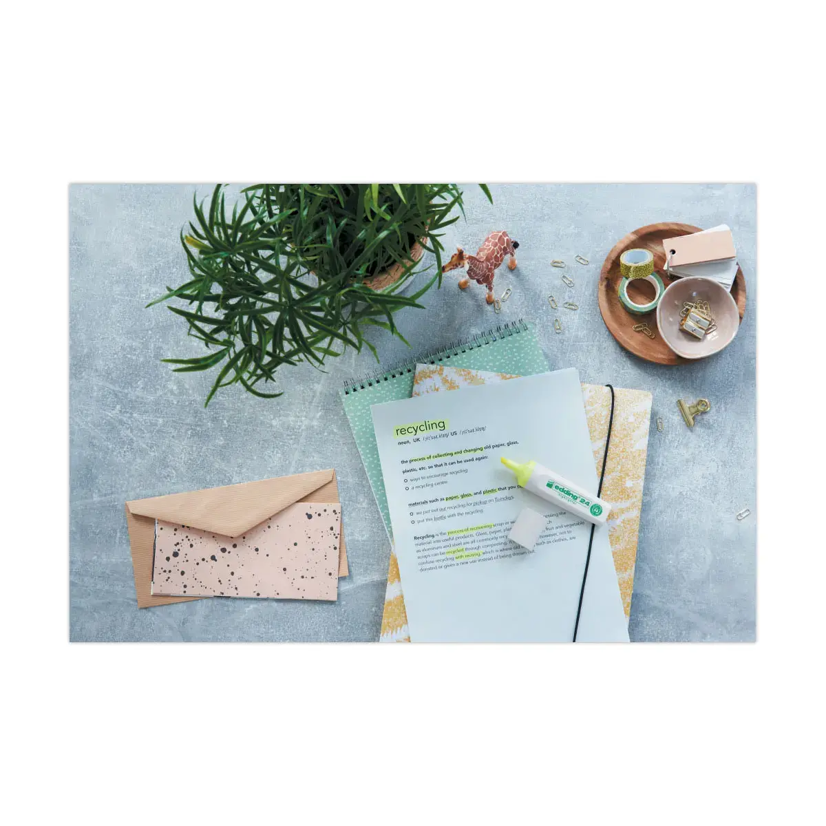 Markeerstift brede punt - ECOLINE E24 - roze - EDDING 
